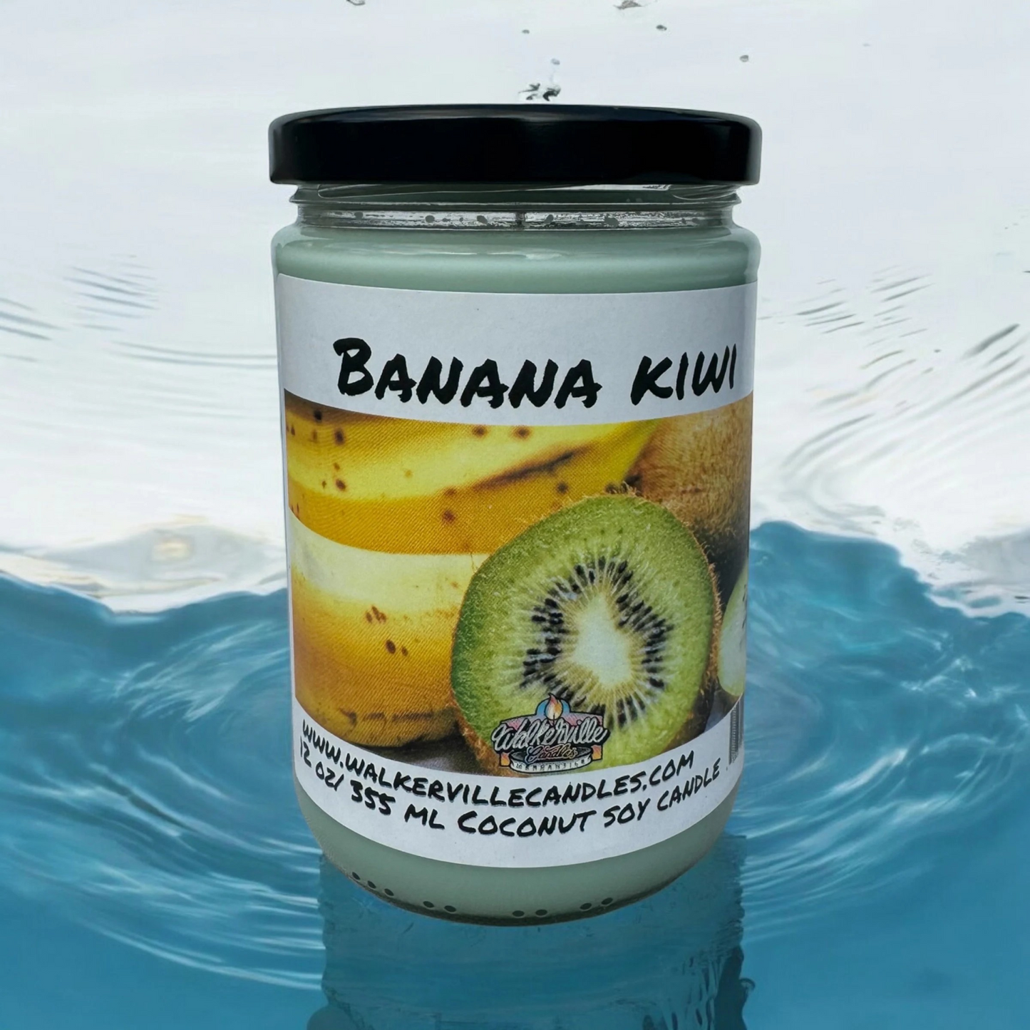 Banana Kiwi 100% Coconut Soy Eco-friendly 12 oz Candle