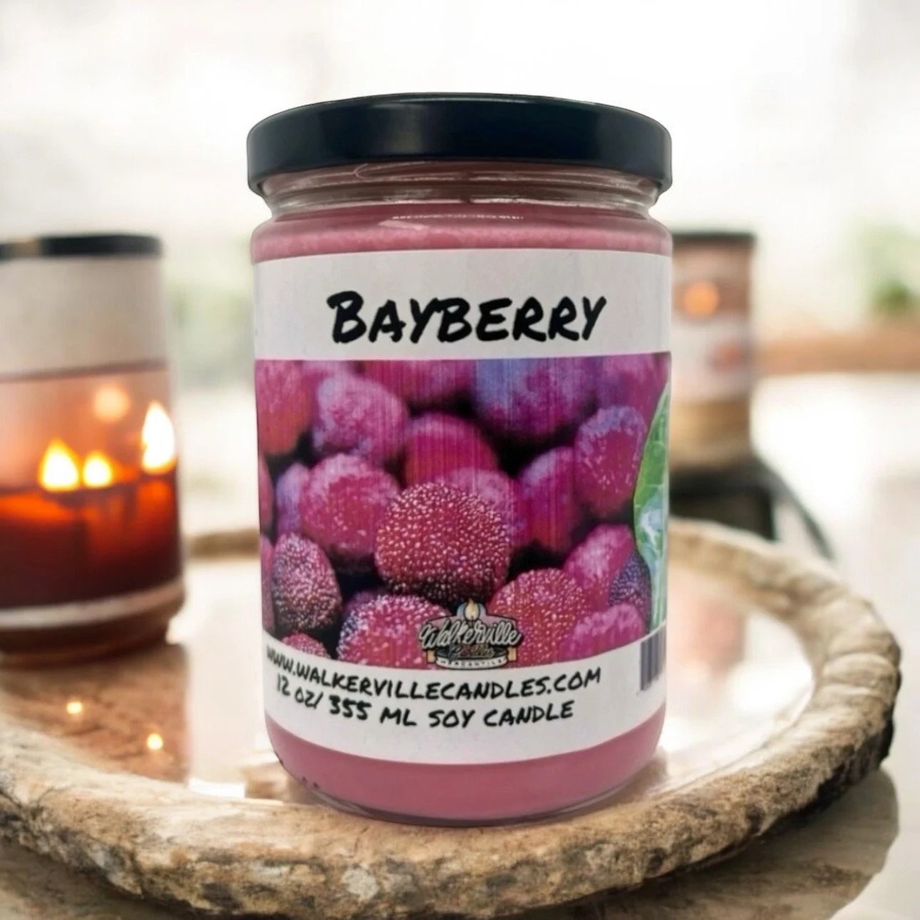 Bayberry 100% Coconut Soy Eco-friendly 12 oz Candle Wood Wick