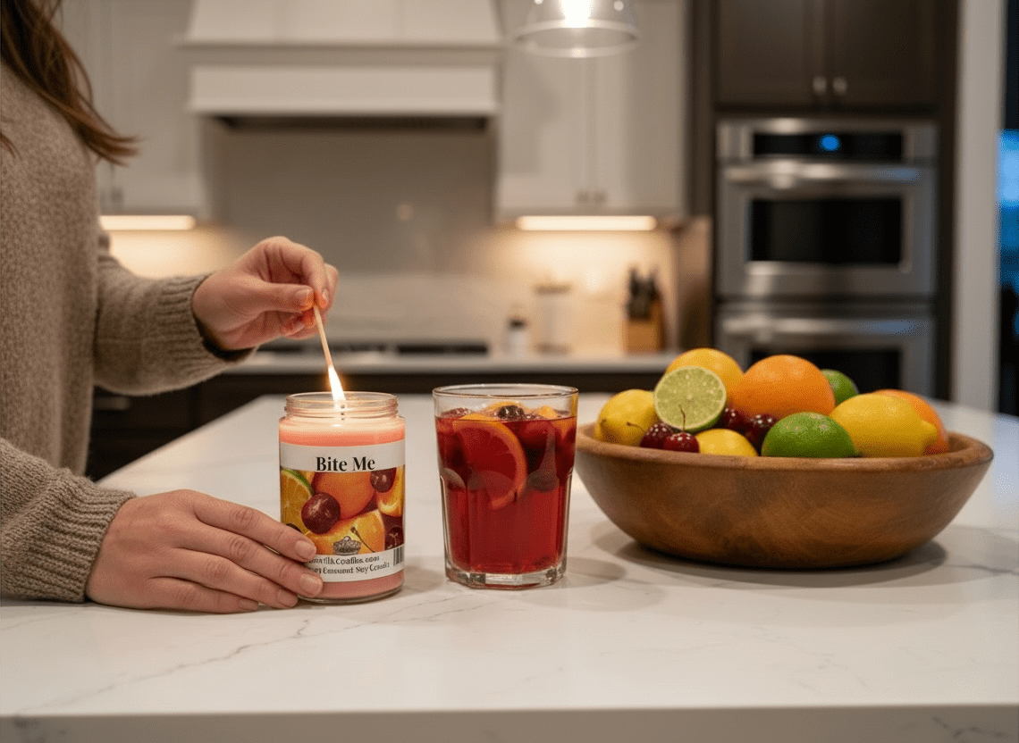Bite me Coconut Soy 12.5 oz/ 375 ml Candle Wood Wick - Walkerville Candles