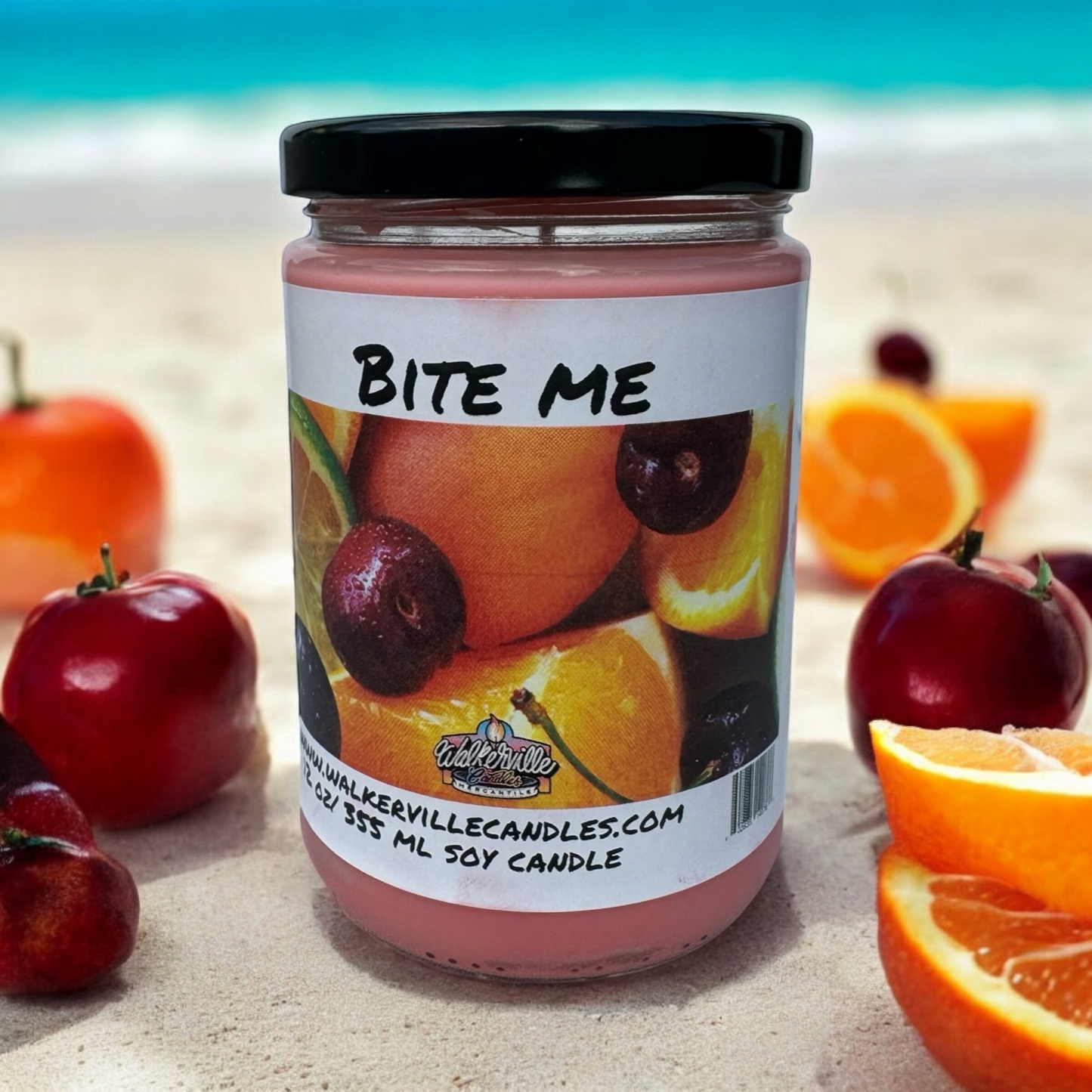 Bite Me 100% Coconut Soy Eco-friendly 12 oz Candle Wood Wick