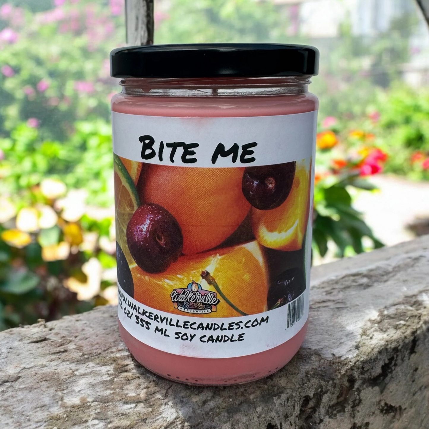 Bite Me 100% Coconut Soy Eco-friendly 12 oz Candle Wood Wick