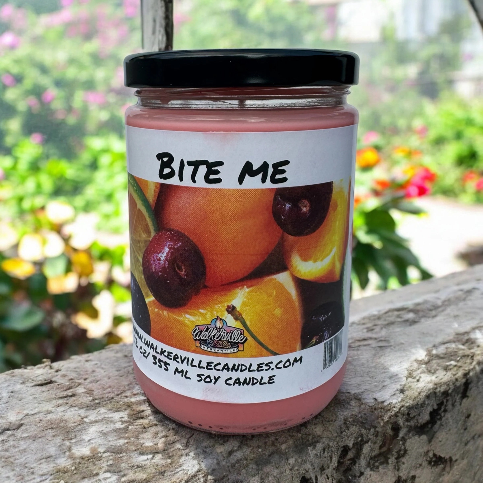 Bite Me Vegan Coconut Soy 12 oz/ 355 ml Candle Hand-poured, Eco-friendly, Clean Burning, Fruity