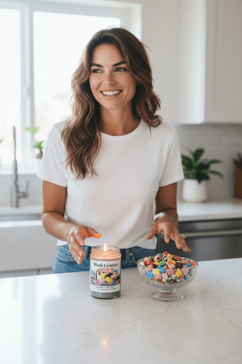 Black Licorice Coconut Soy 12.5 oz/ 375 ml Candle Wood Wick - Walkerville Candles