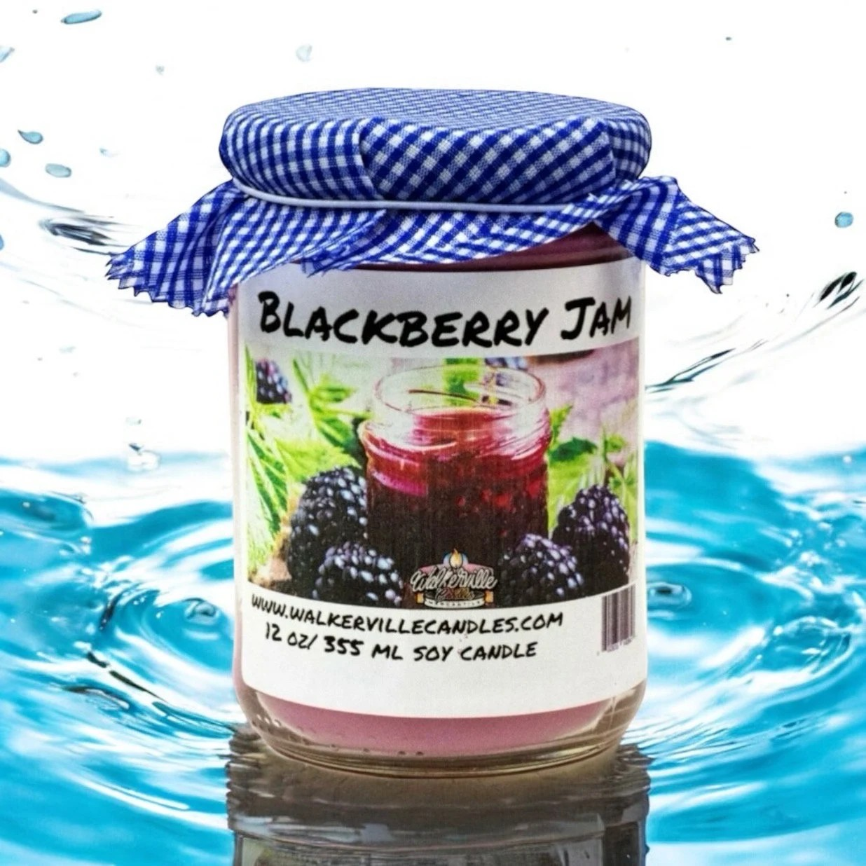 Blackberry Jam Coconut Soy 12.5 oz/ 375 ml Candle Wood Wick - Walkerville Candles