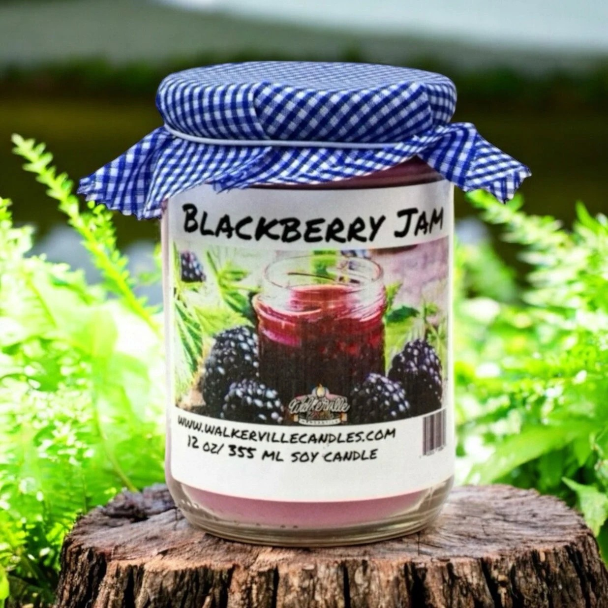 Blackberry Jam Coconut Soy Eco-friendly 12 oz Candle Wood Wick