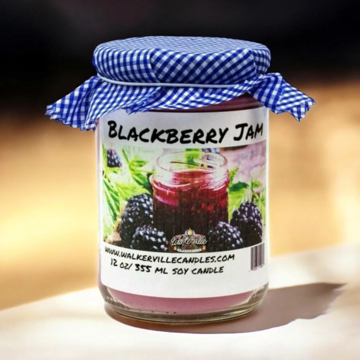 Blackberry Jam Coconut Soy Eco-friendly 12 oz Candle Wood Wick
