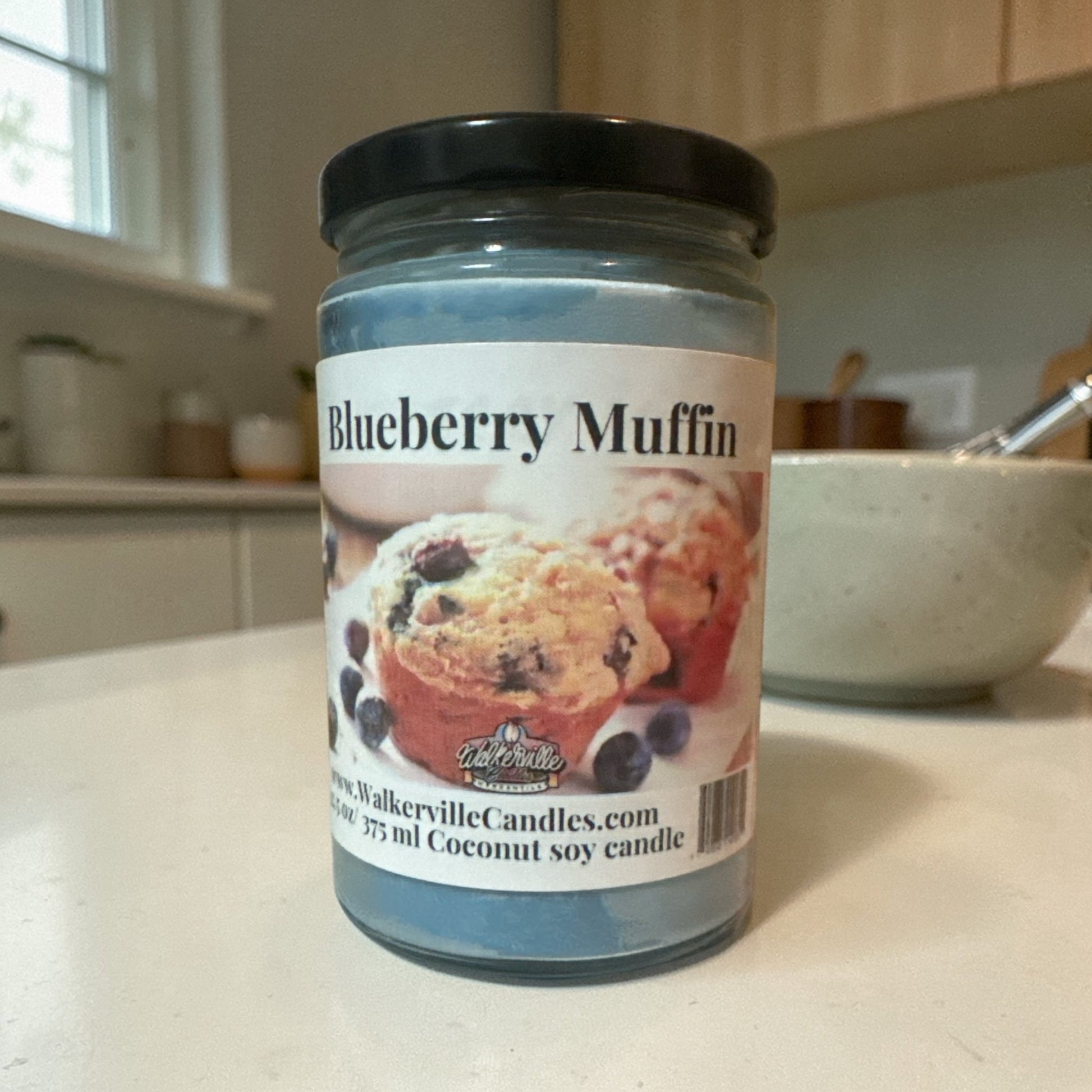 Blueberry Muffin Coconut Soy 12.5 oz/ 375 ml Candle Wood Wick - Walkerville Candles