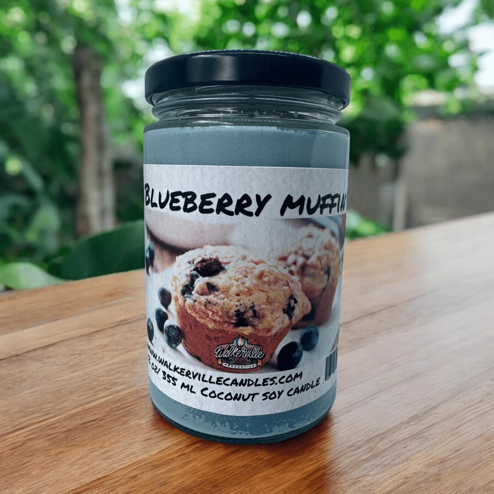 Blueberry Muffin Coconut Soy 12.5 oz/ 375 ml Candle Wood Wick - Walkerville Candles