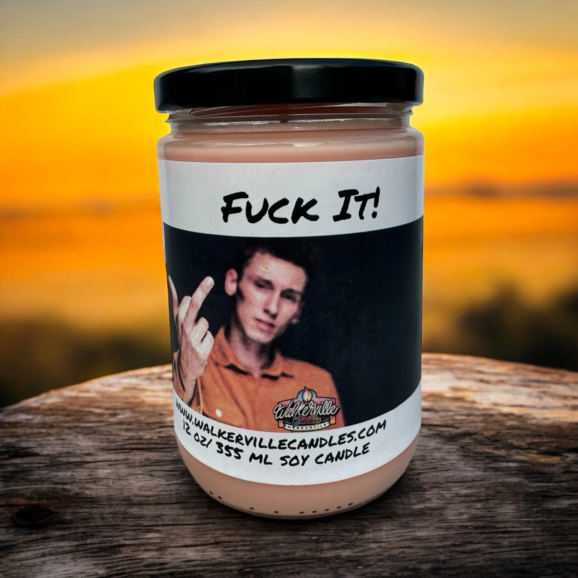 Fuck It! Vegan Coconut Soy 12 oz/ 355 ml Candle Hand-poured, Eco-friendly, Clean Burning, Fruity Floral Woodsy Clean Wood Wick