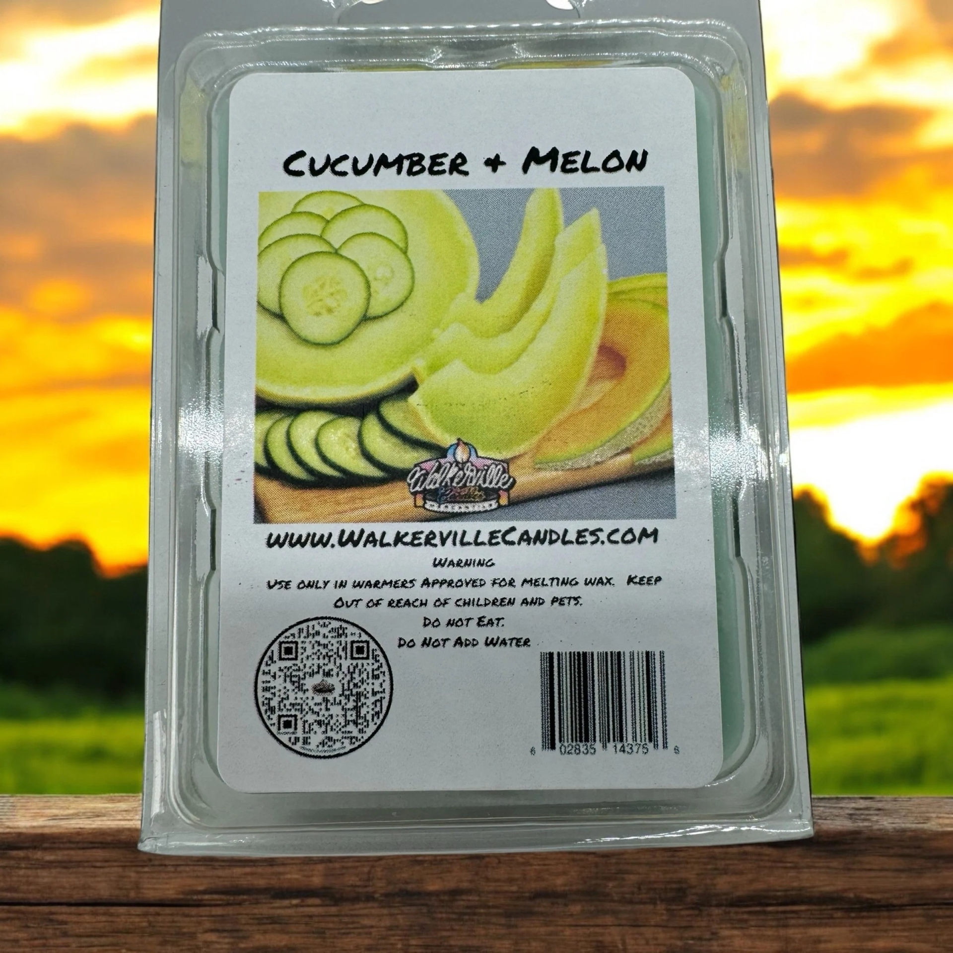 Cucumber & Melon Vegan Soy wax, Hand-poured, Eco-friendly Fruity Wax Melt