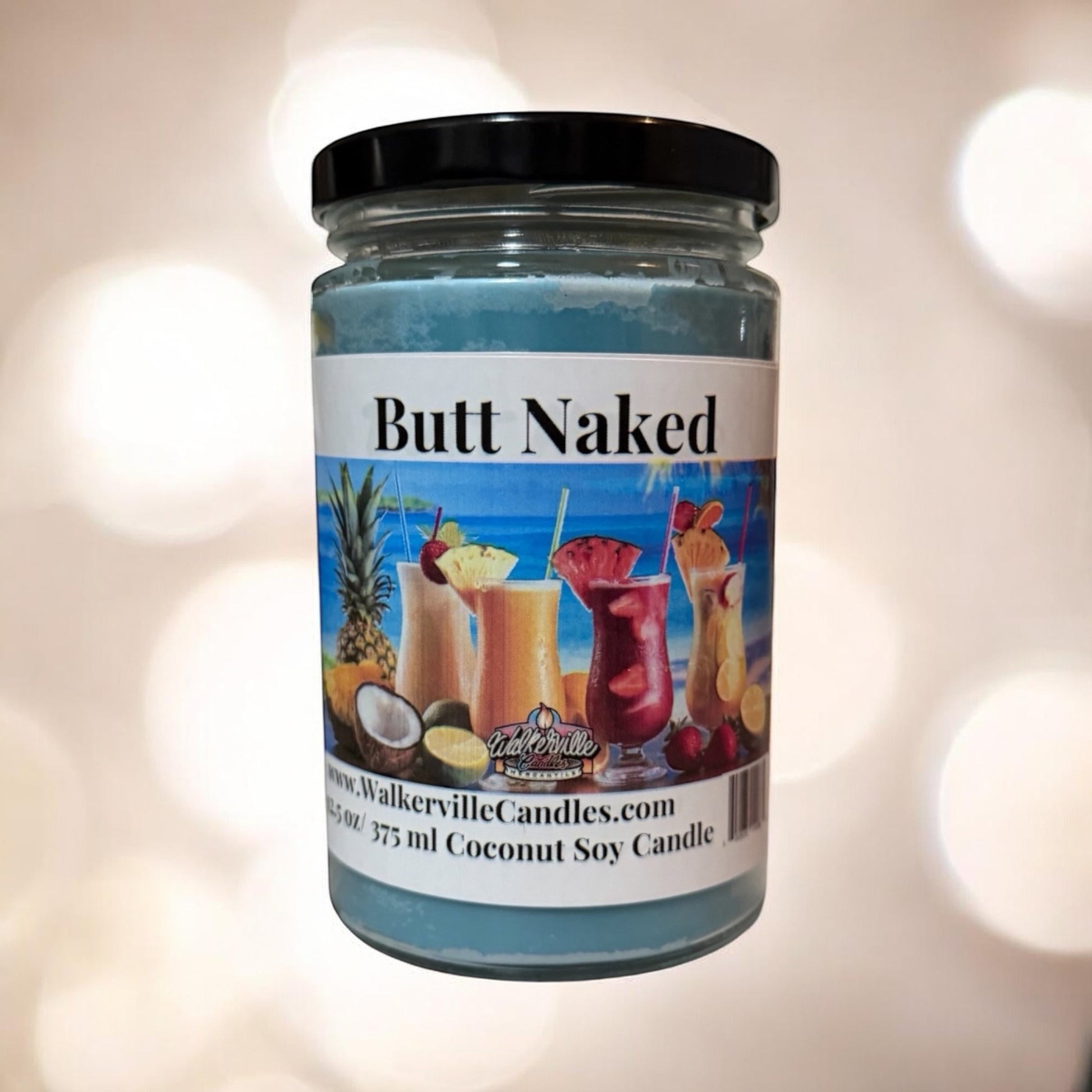 Butt Naked Coconut Soy 12.5 oz/ 375 ml Candle Wood Wick - Walkerville Candles