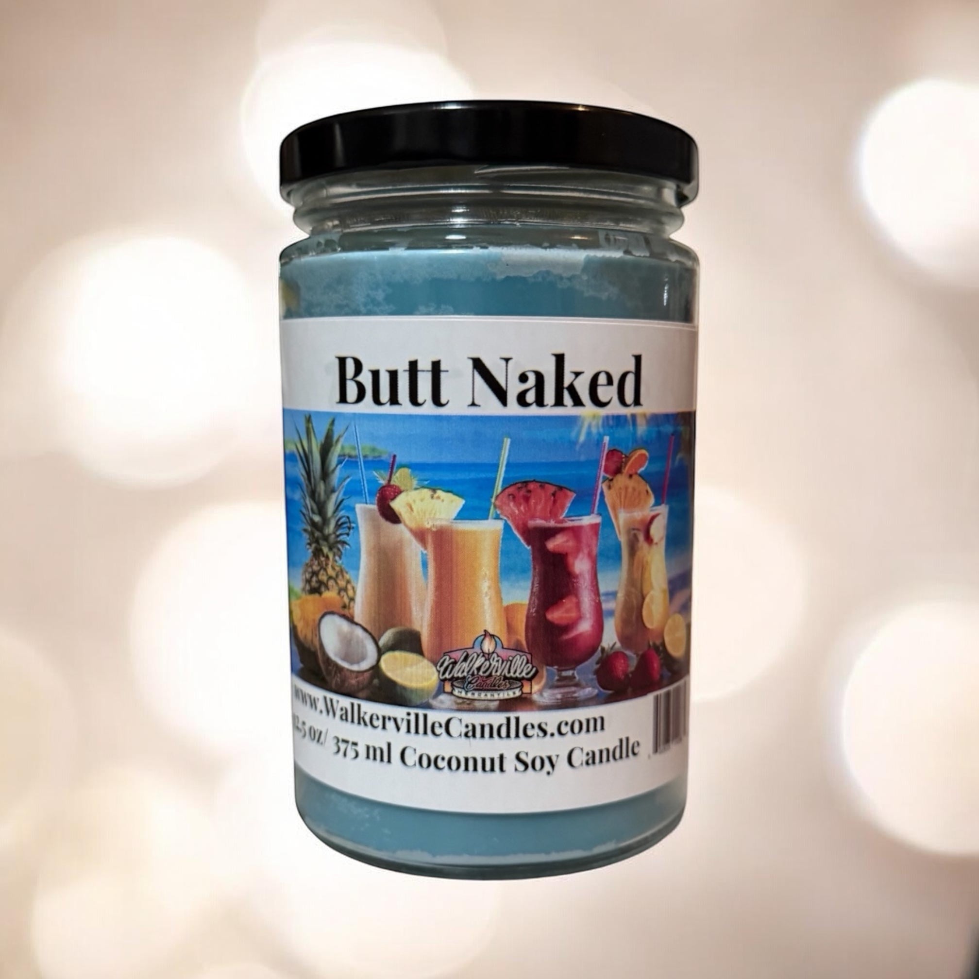 Butt Naked Coconut Soy 12.5 oz/ 375 ml Candle Wood Wick - Walkerville Candles