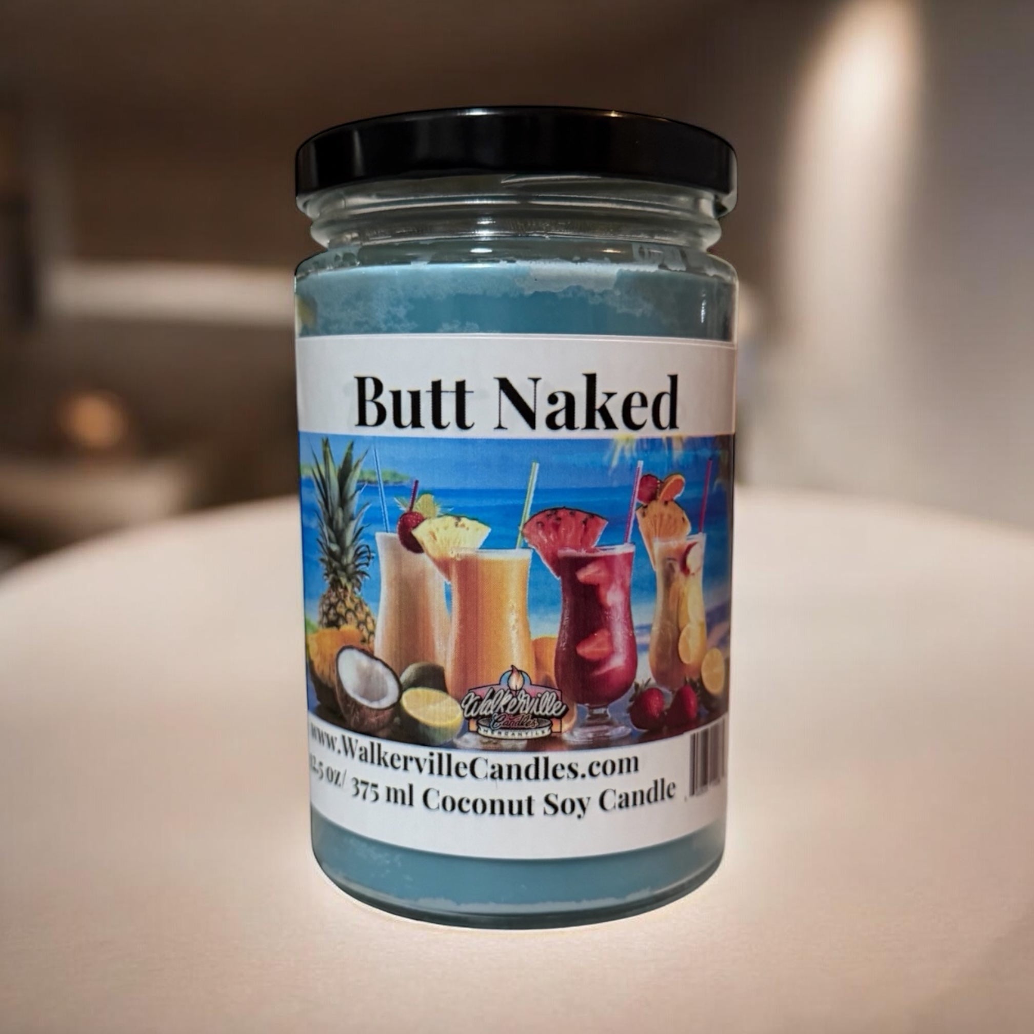 Butt Naked Coconut Soy 12.5 oz/ 375 ml Candle Wood Wick - Walkerville Candles