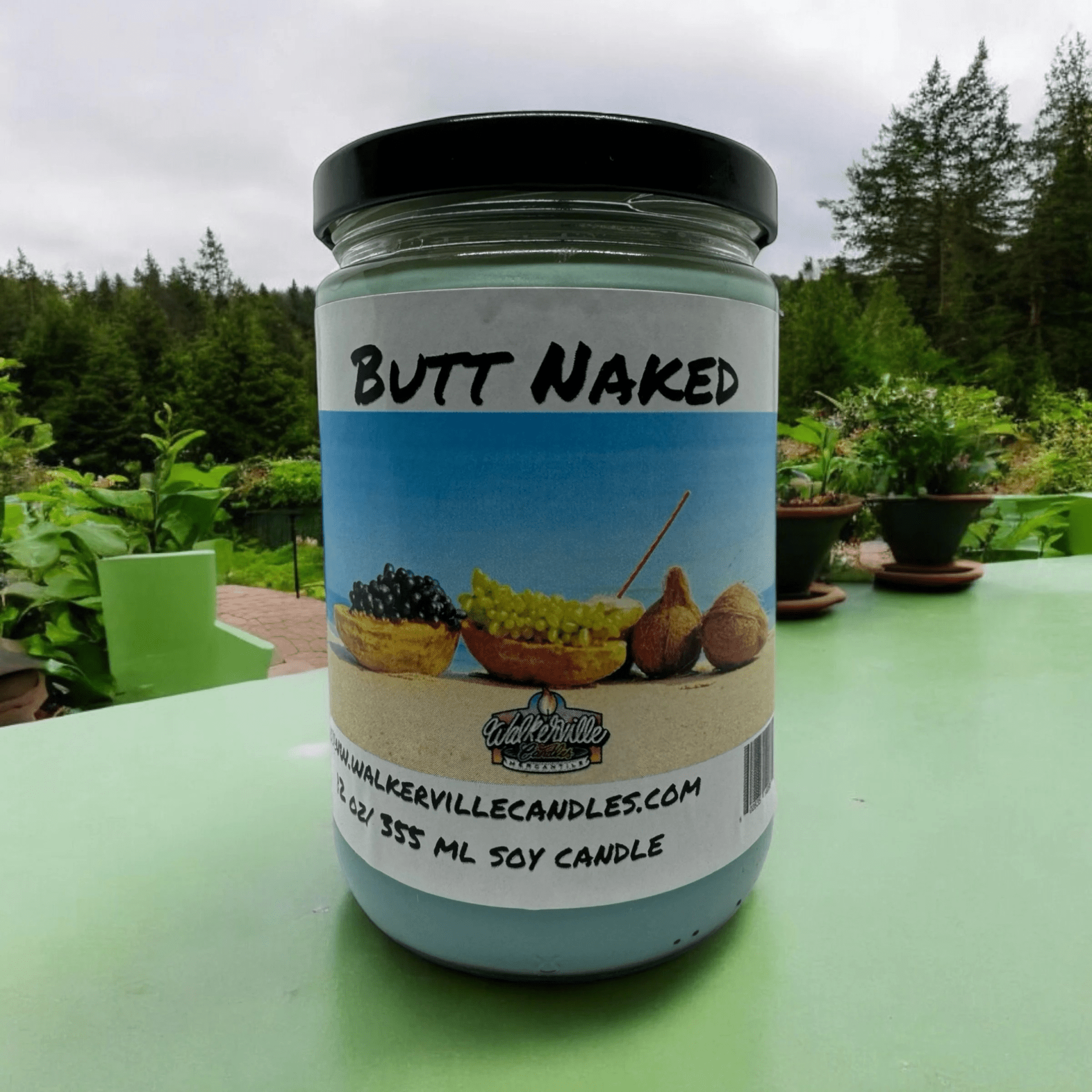 Butt Naked Coconut Soy 12.5 oz/ 375 ml Candle Wood Wick - Walkerville Candles
