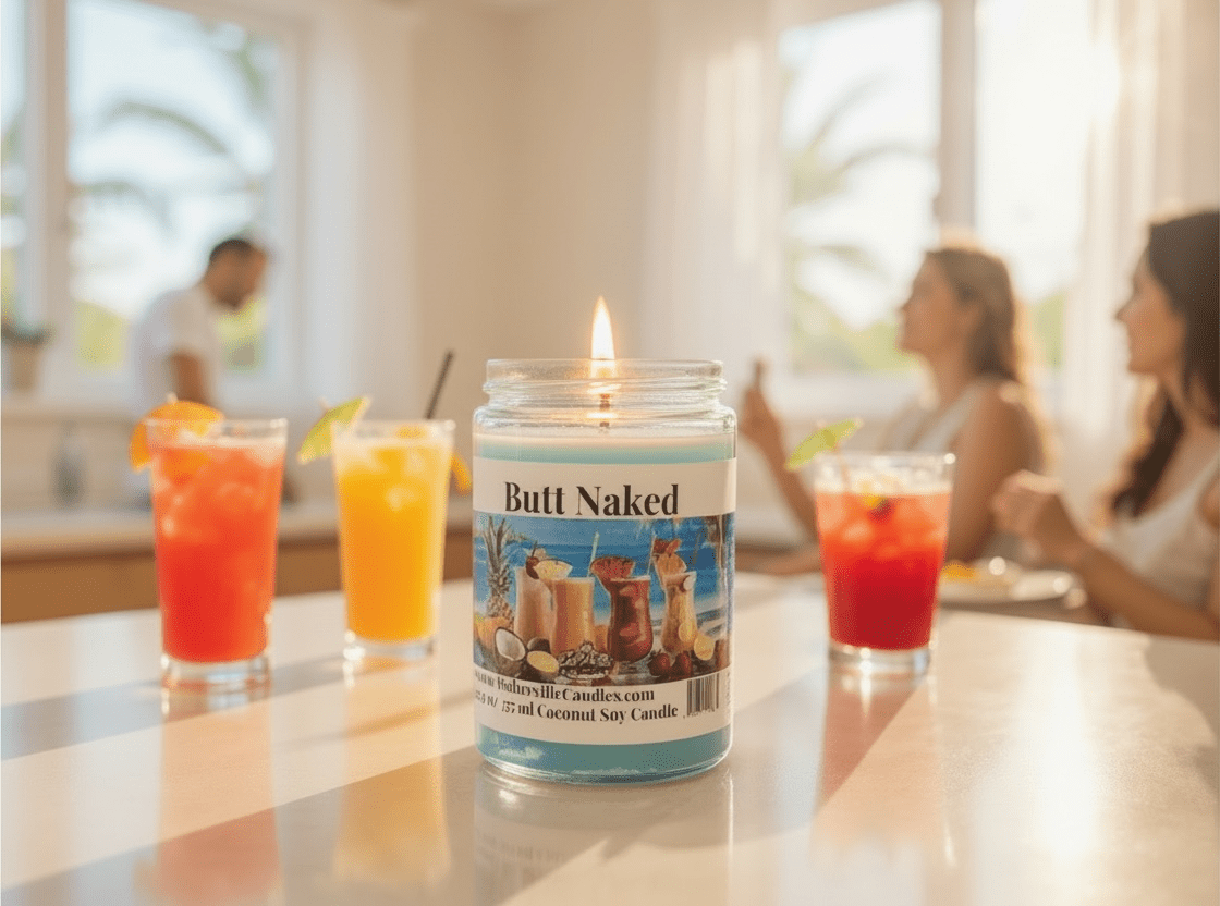 Butt Naked Coconut Soy 12.5 oz/ 375 ml Candle Wood Wick - Walkerville Candles