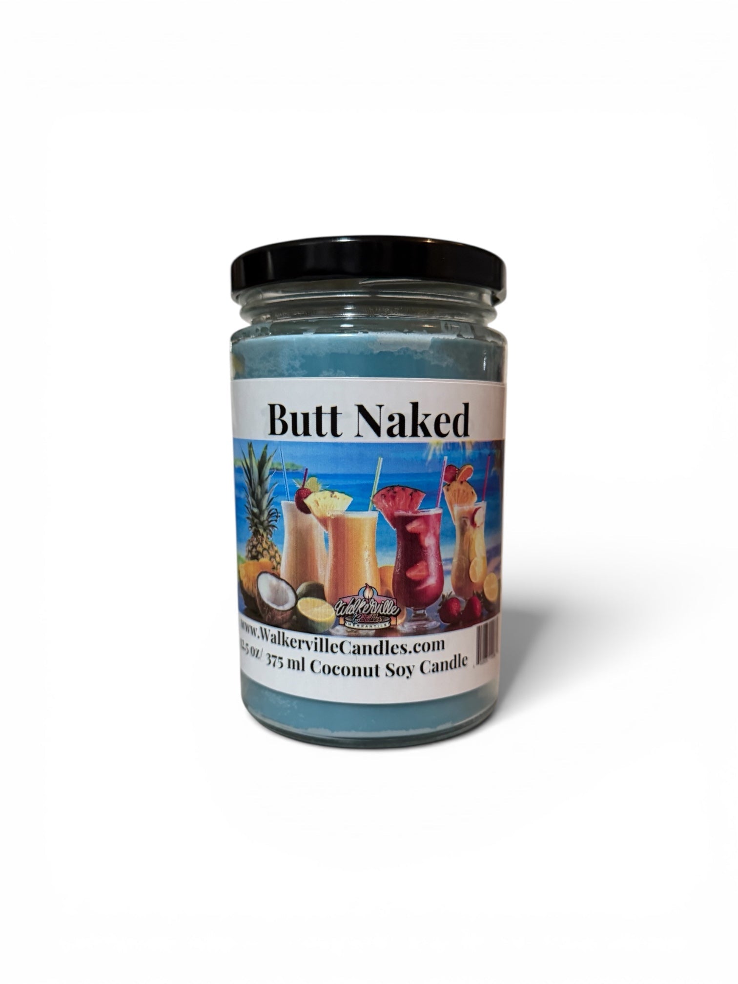 Butt Naked Coconut Soy 12.5 oz/ 375 ml Candle Wood Wick - Walkerville Candles