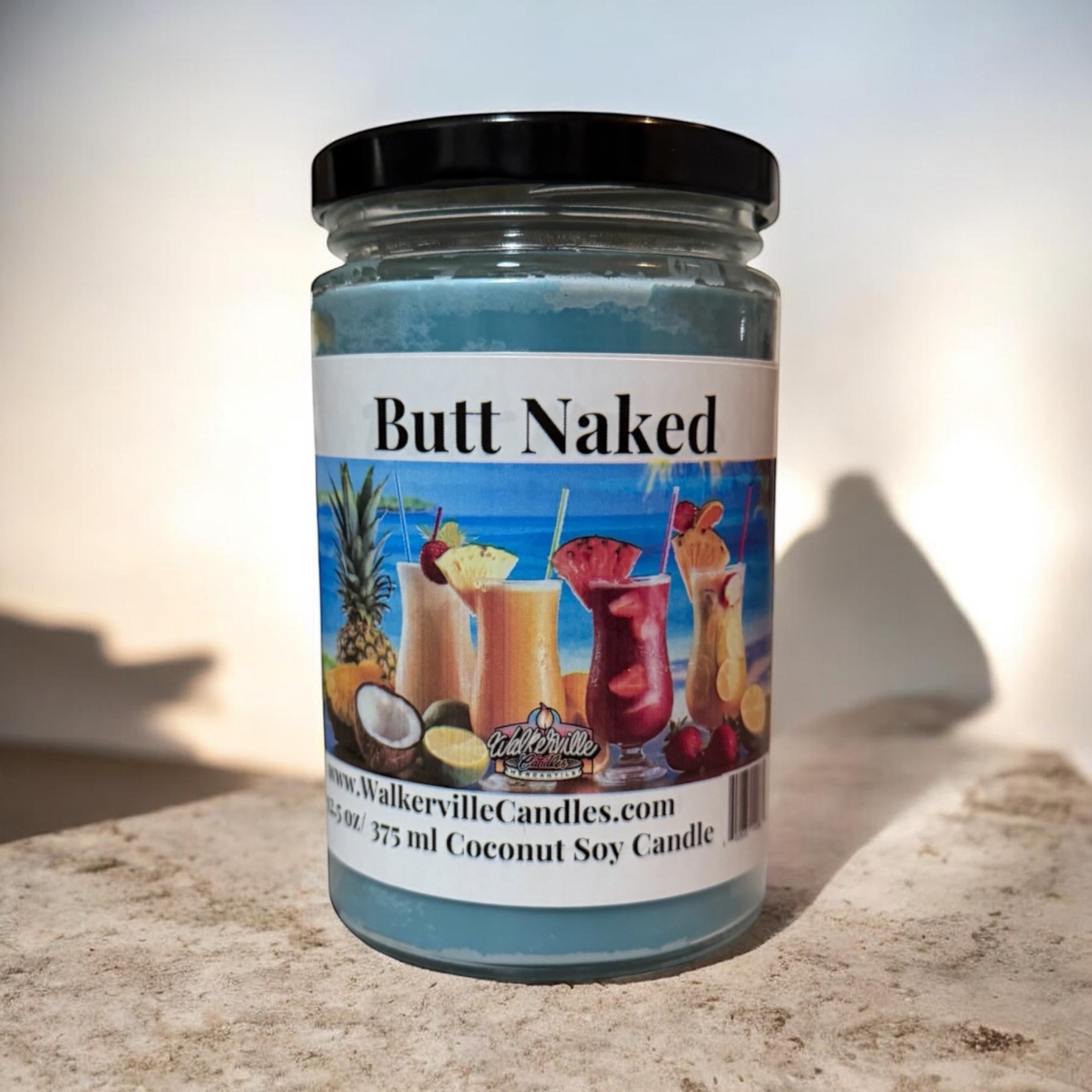 Butt Naked Coconut Soy 12.5 oz/ 375 ml Candle Wood Wick - Walkerville Candles