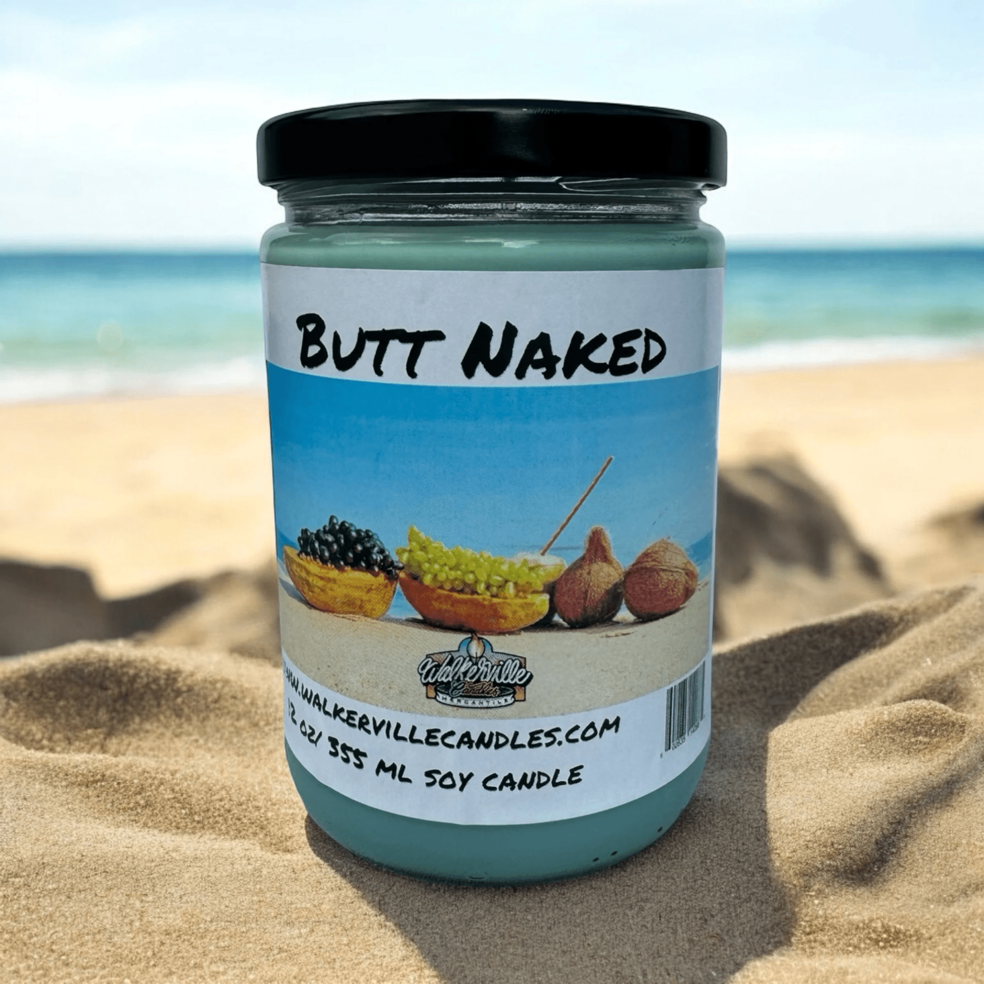 Butt Naked Coconut Soy 12.5 oz/ 375 ml Candle Wood Wick - Walkerville Candles