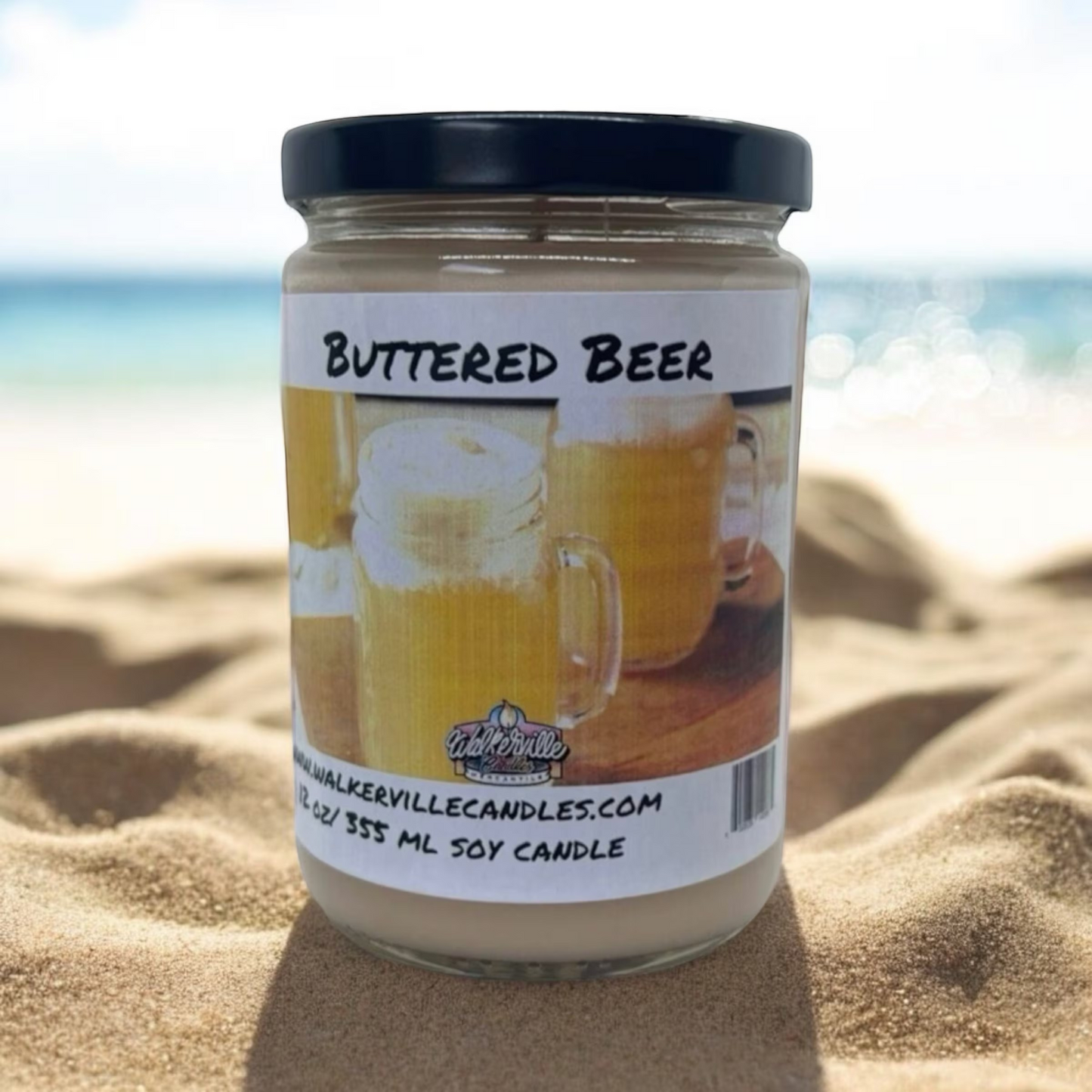 Buttered Beer 100% Coconut Soy Eco-friendly 12 oz Candle Wood Wick