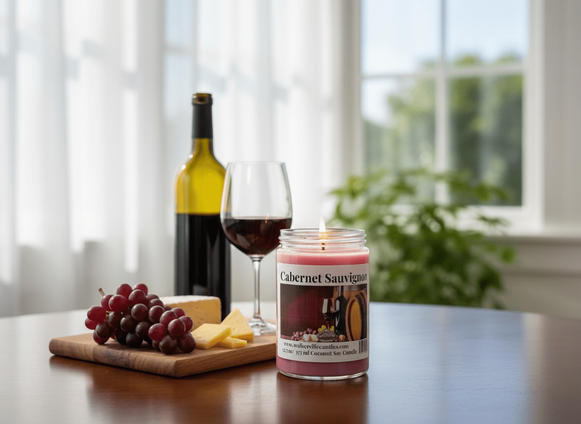 Cabernet Sauvignon Coconut Soy 12.5 oz/ 375 ml Candle Wood Wick - Walkerville Candles