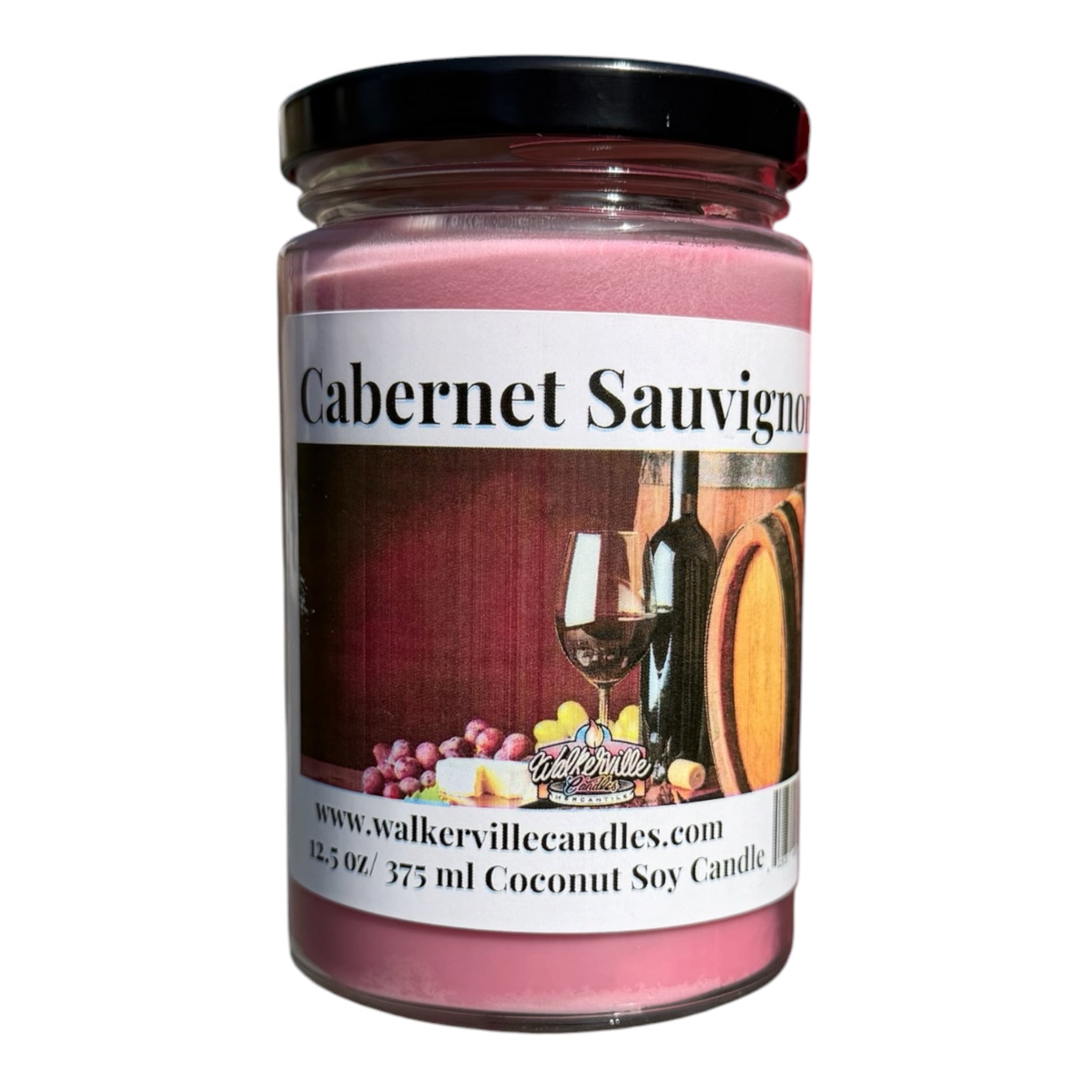 Cabernet Sauvignon Coconut Soy 12.5 oz/ 375 ml Candle Wood Wick - Walkerville Candles