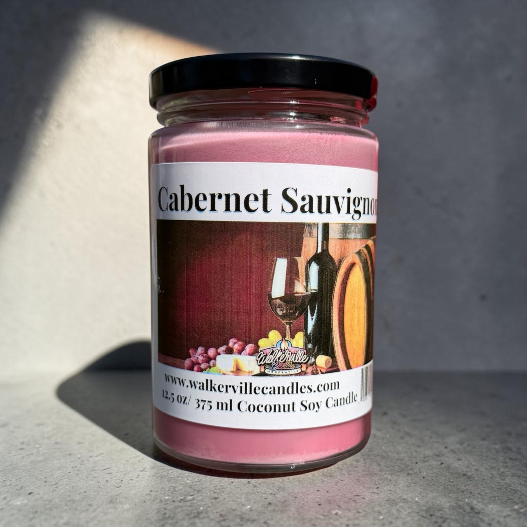 Cabernet Sauvignon Coconut Soy 12.5 oz/ 375 ml Candle Wood Wick - Walkerville Candles