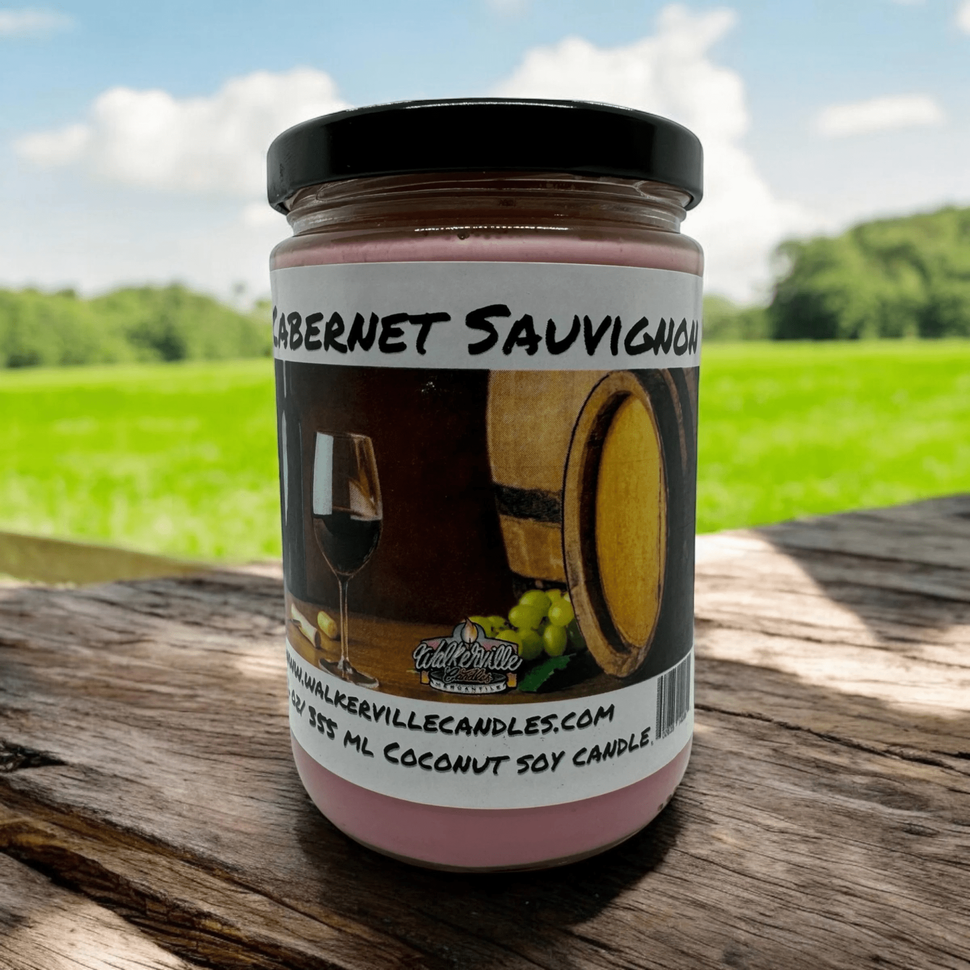 Cabernet Sauvignon Coconut Soy 12.5 oz/ 375 ml Candle Wood Wick - Walkerville Candles