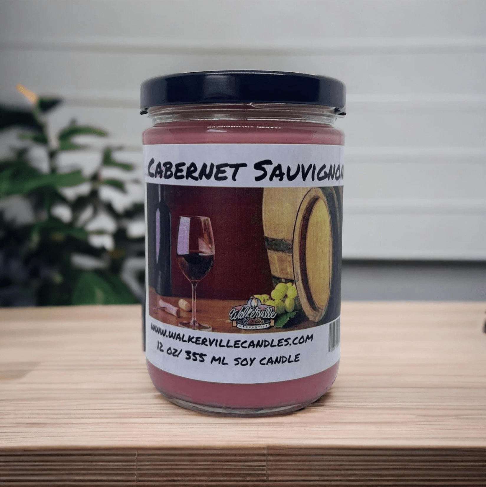 Cabernet Sauvignon Coconut Soy 12.5 oz/ 375 ml Candle Wood Wick - Walkerville Candles