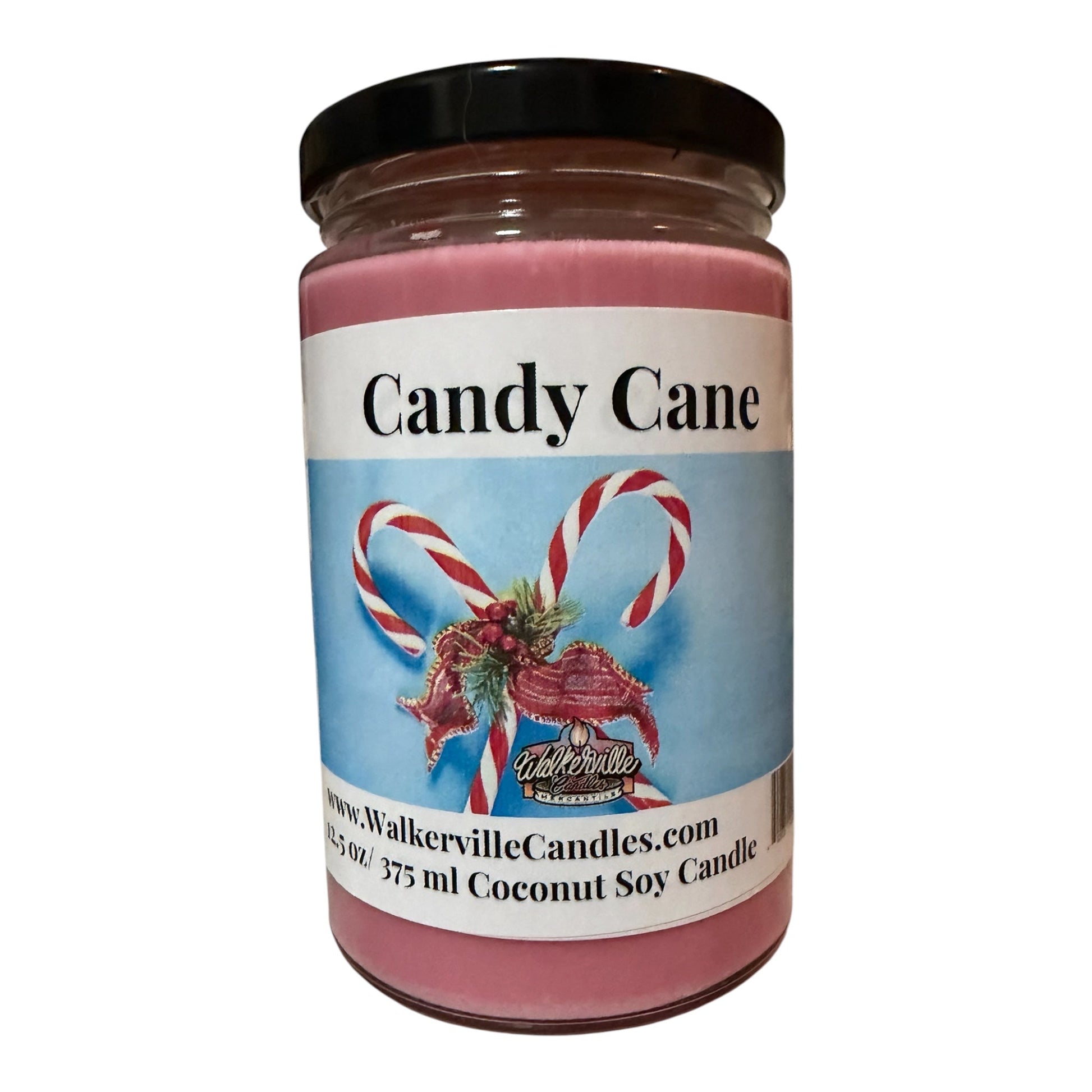 Candy Cane Coconut Soy 12.5 oz/ 375 ml Candle Wood Wick - Walkerville Candles