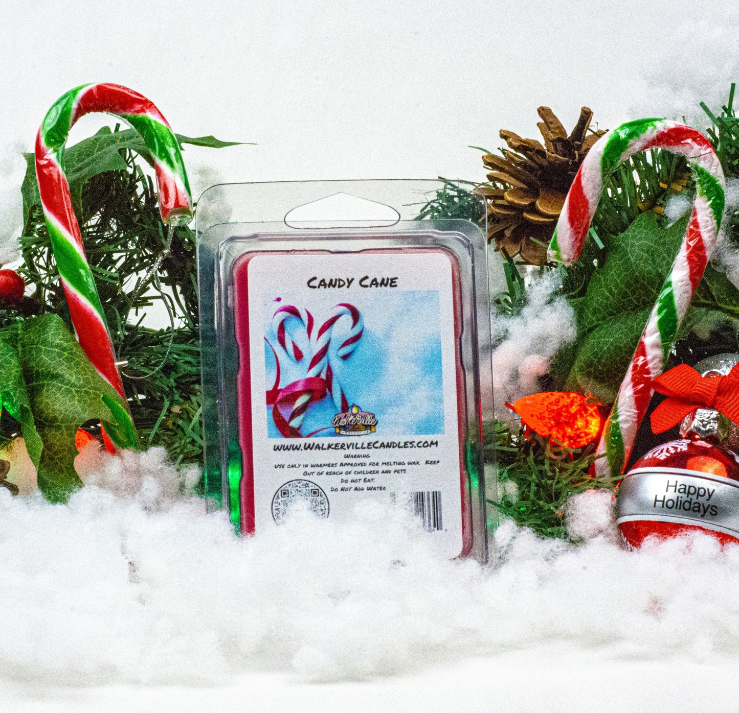 Candy Cane Scented Handmade, Eco-friendly Wax Melt