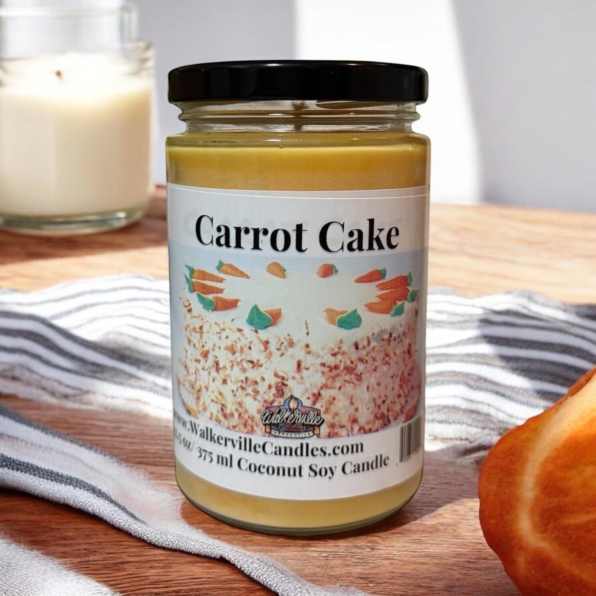 Carrot Cake Coconut Soy 12.5 oz/ 375 ml Candle Wood Wick - Walkerville Candles