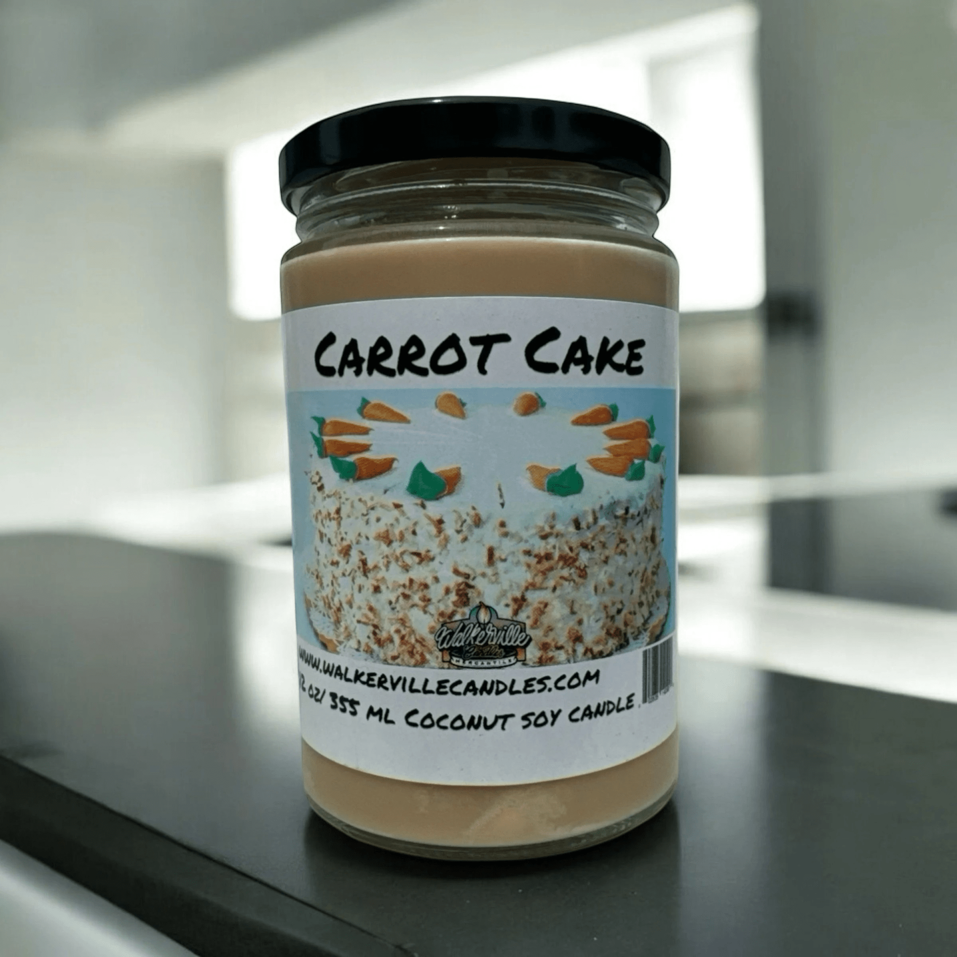 Carrot Cake Coconut Soy 12.5 oz/ 375 ml Candle Wood Wick - Walkerville Candles