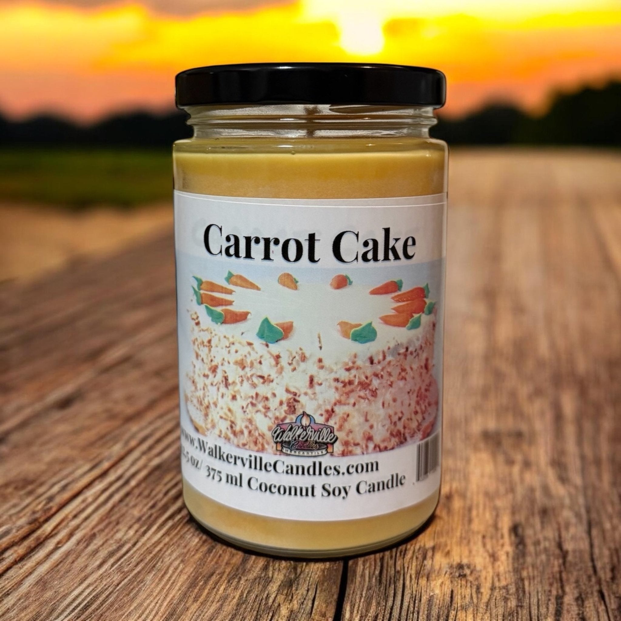 Carrot Cake Coconut Soy 12.5 oz/ 375 ml Candle Wood Wick - Walkerville Candles