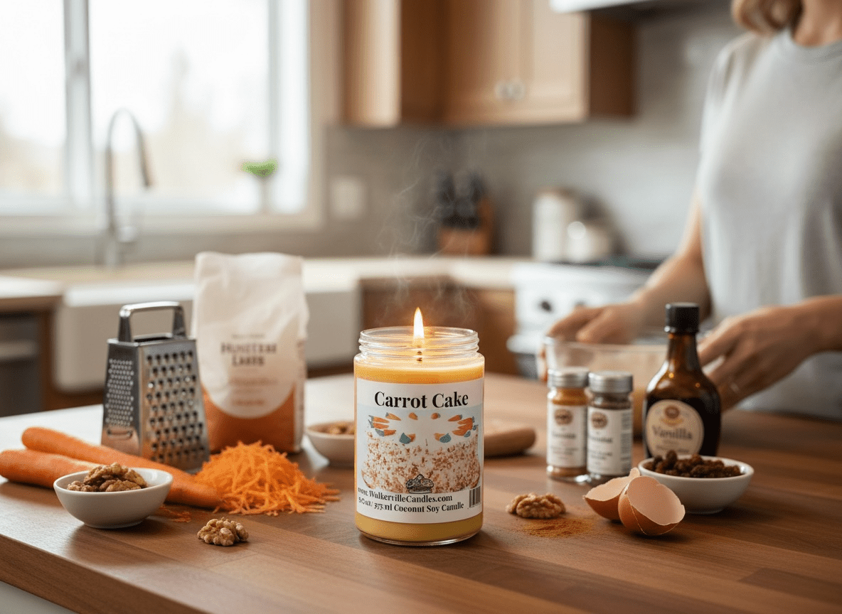 Carrot Cake Coconut Soy 12.5 oz/ 375 ml Candle Wood Wick - Walkerville Candles