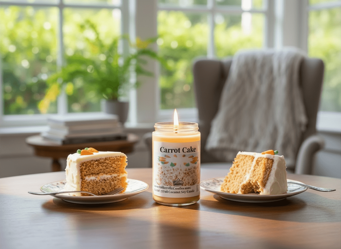 Carrot Cake Coconut Soy 12.5 oz/ 375 ml Candle Wood Wick - Walkerville Candles