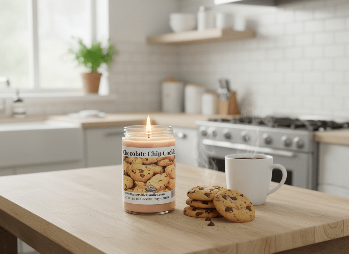 Chocolate Chip Cookie Coconut Soy 12.5 oz/ 375 ml Candle Wood Wick - Walkerville Candles