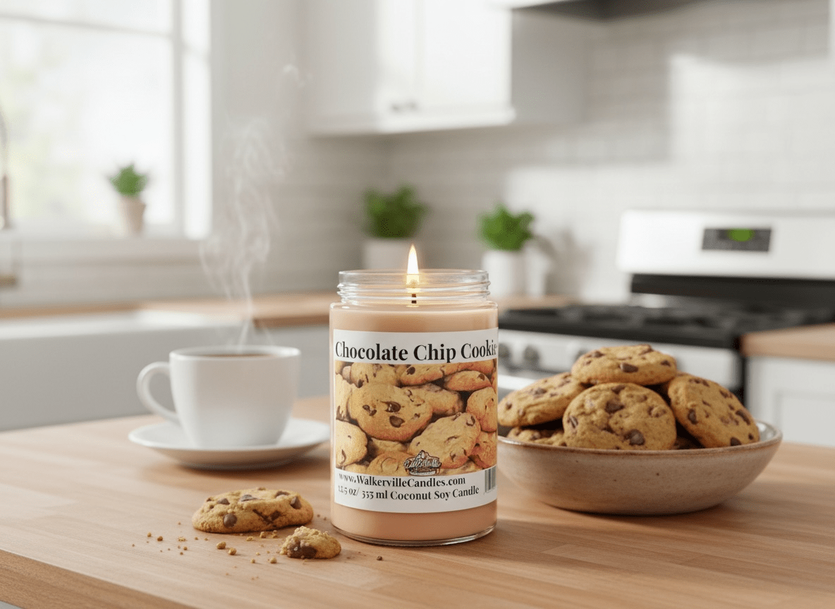 Chocolate Chip Cookie Coconut Soy 12.5 oz/ 375 ml Candle Wood Wick - Walkerville Candles