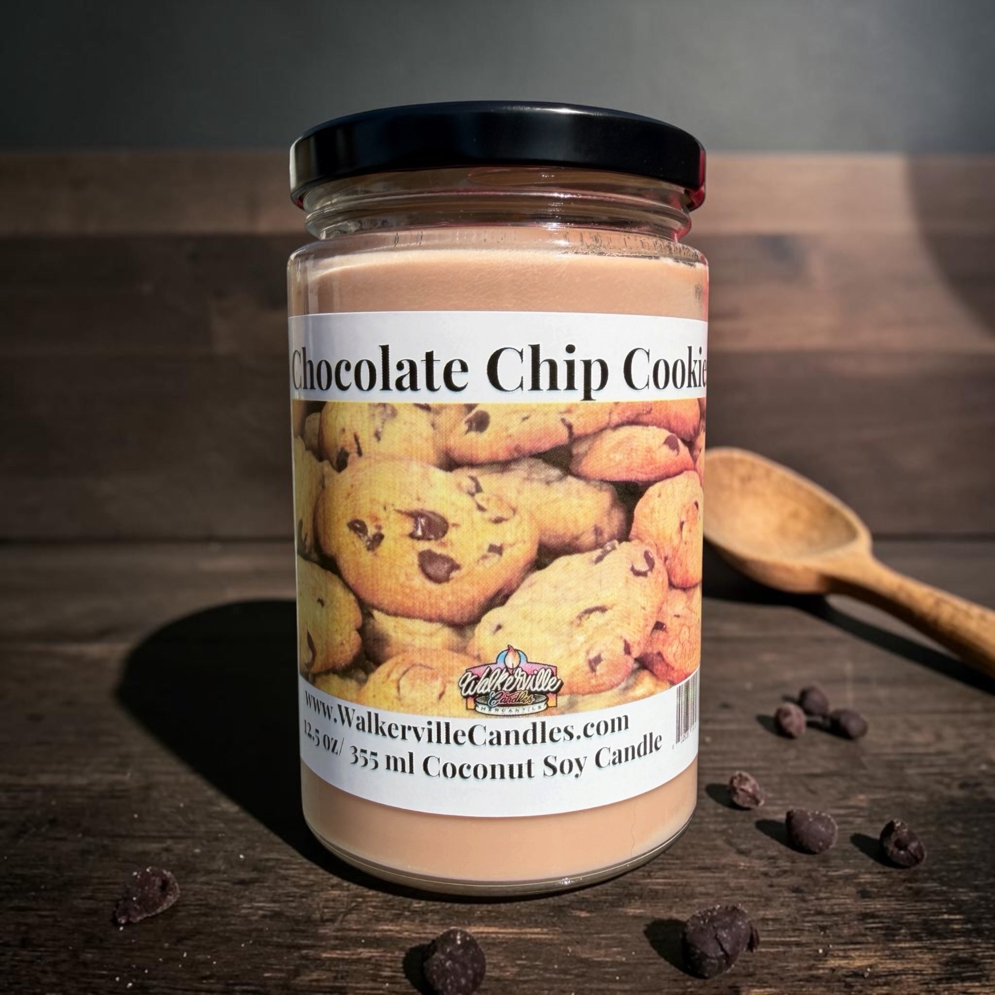 Chocolate Chip Cookie Coconut Soy 12.5 oz/ 375 ml Candle Wood Wick - Walkerville Candles