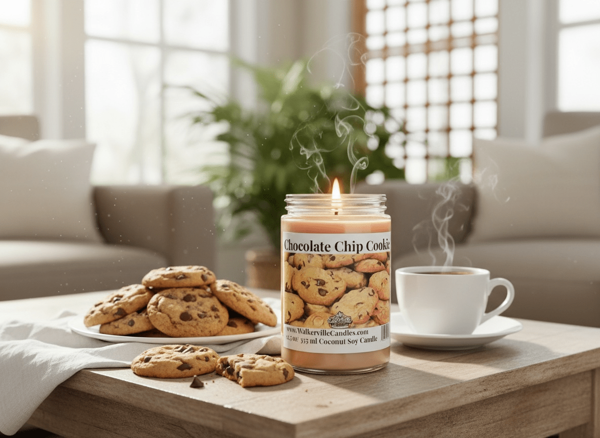 Chocolate Chip Cookie Coconut Soy 12.5 oz/ 375 ml Candle Wood Wick - Walkerville Candles