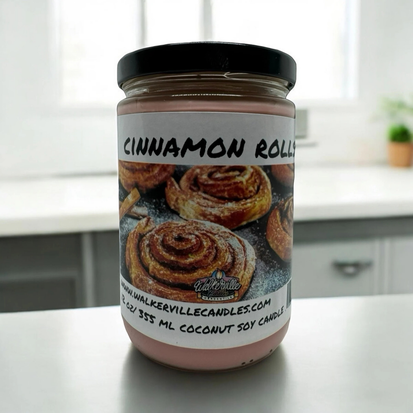 Cinnamon Rolls 100% Coconut Soy Eco-friendly 12 oz Candle Wood Wick