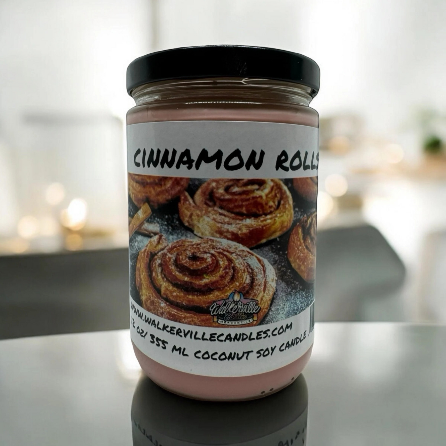 Cinnamon Rolls 100% Coconut Soy Eco-friendly 12 oz Candle Wood Wick