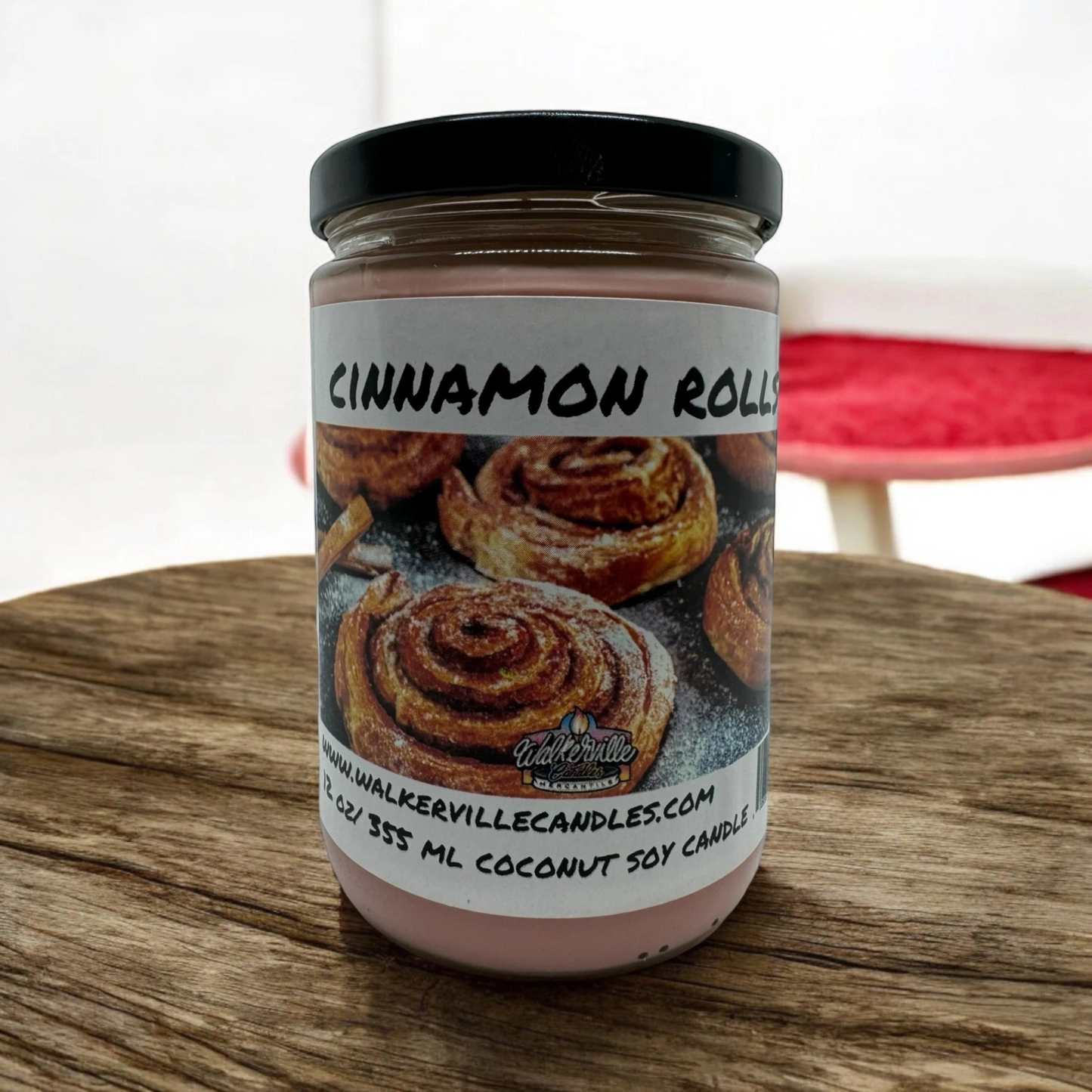 Cinnamon Rolls 100% Coconut Soy Eco-friendly 12 oz Candle Wood Wick