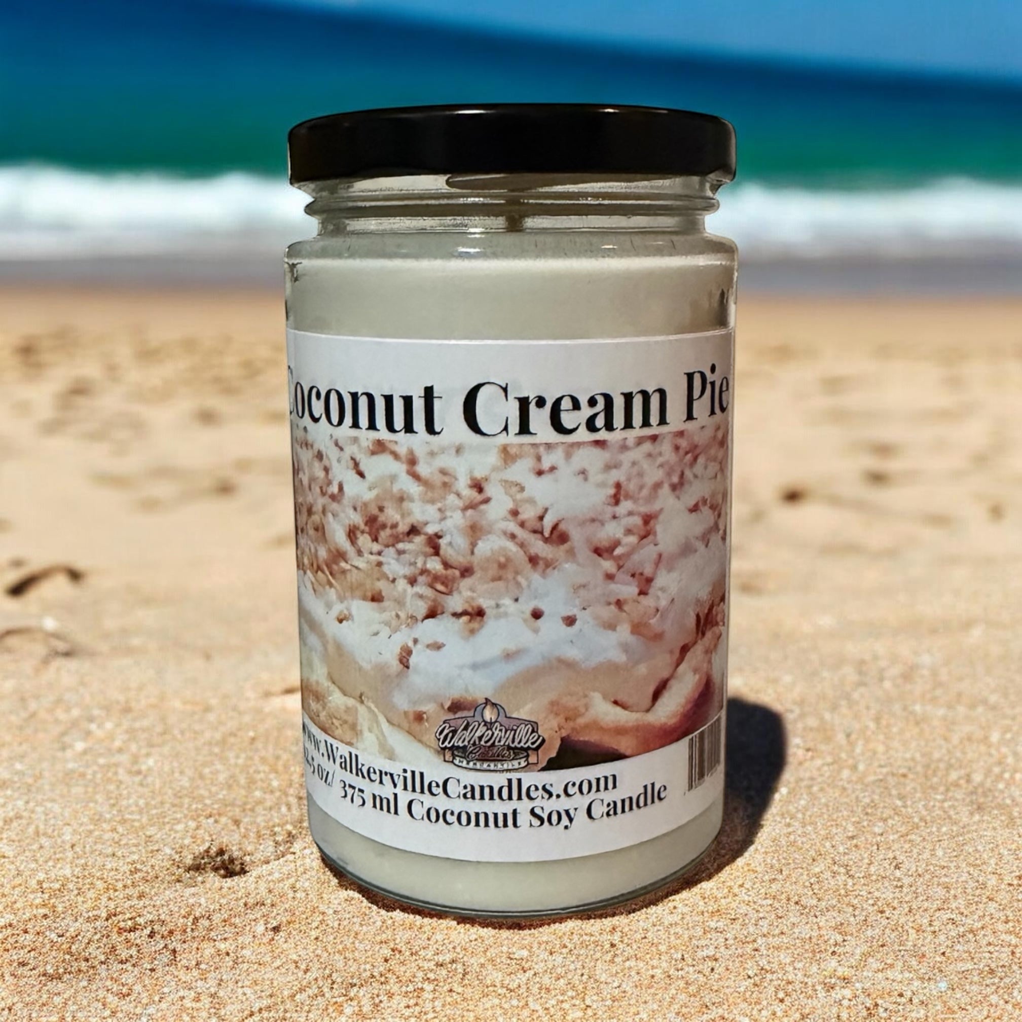 Coconut Cream Pie Coconut Soy 12.5 oz/ 375 ml Candle Wood Wick - Walkerville Candles