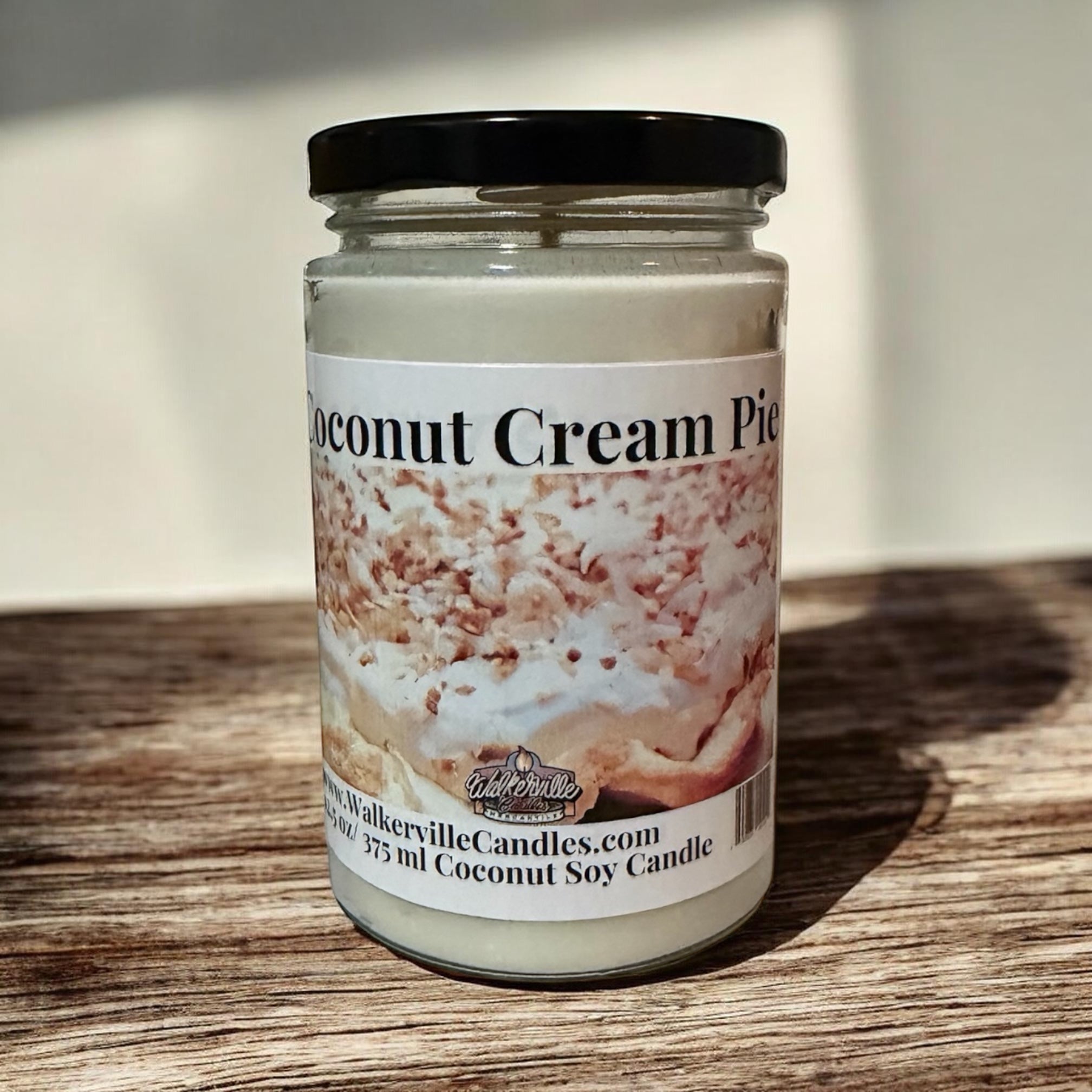 Coconut Cream Pie Coconut Soy 12.5 oz/ 375 ml Candle Wood Wick - Walkerville Candles