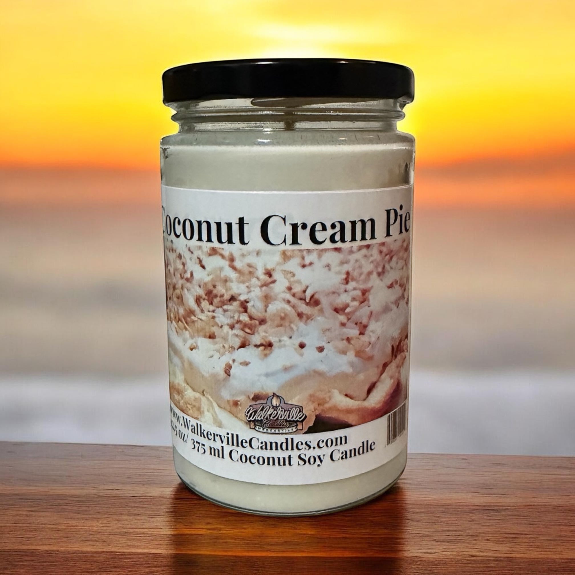 Coconut Cream Pie Coconut Soy 12.5 oz/ 375 ml Candle Wood Wick - Walkerville Candles
