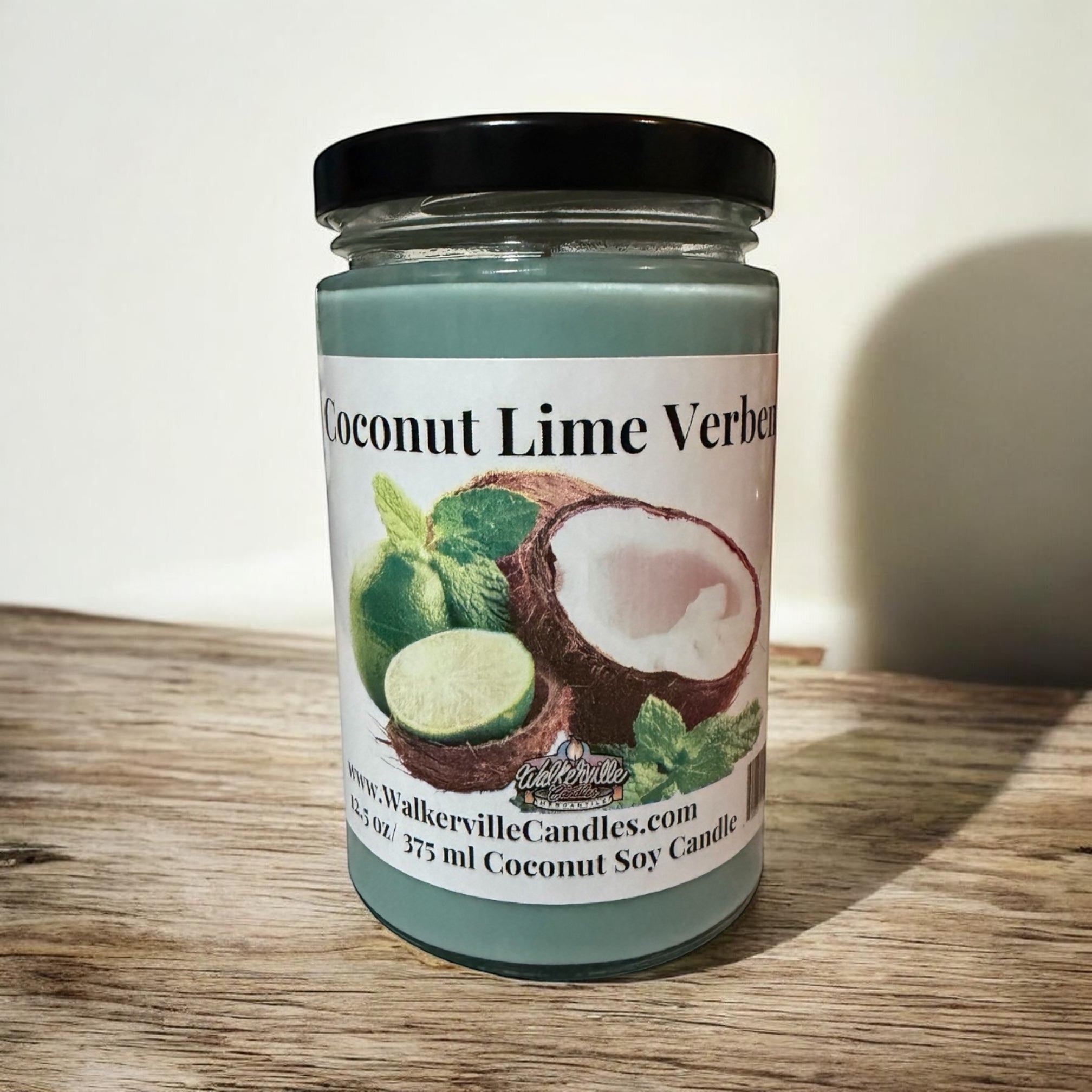 Coconut Lime Verbena Coconut Soy 12.5oz/ 375 ml Candle Wood Wick - Walkerville Candles
