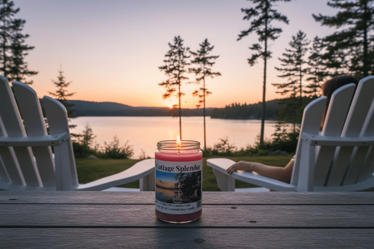 Cottage Splendor Coconut Soy 12.5 oz/ 375 ml Candle Wood Wick - Walkerville Candles