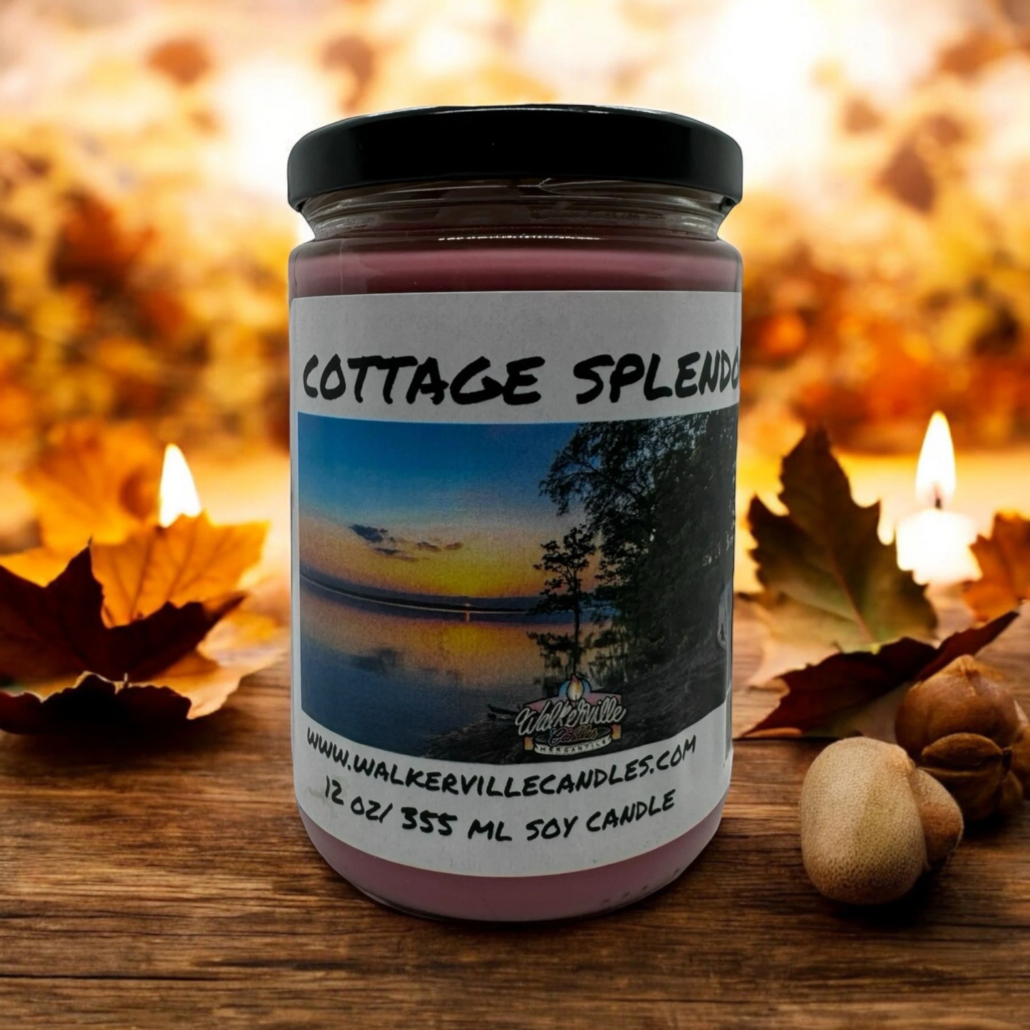 Cottage Splendor 100% Coconut Soy Eco-friendly 12 oz Candle Wood Wick