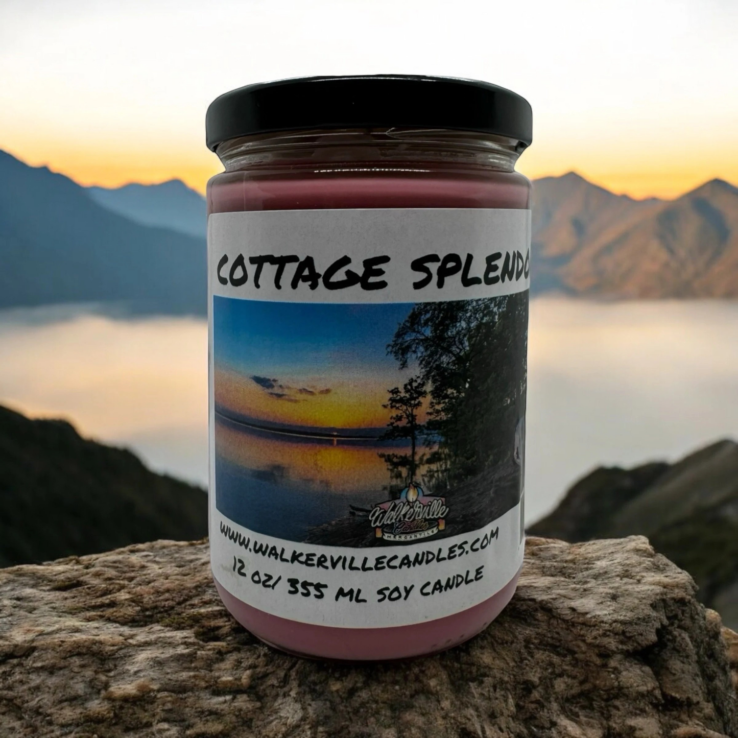 Cottage Splendor 100% Coconut Soy Eco-friendly 12 oz Candle Wood Wick