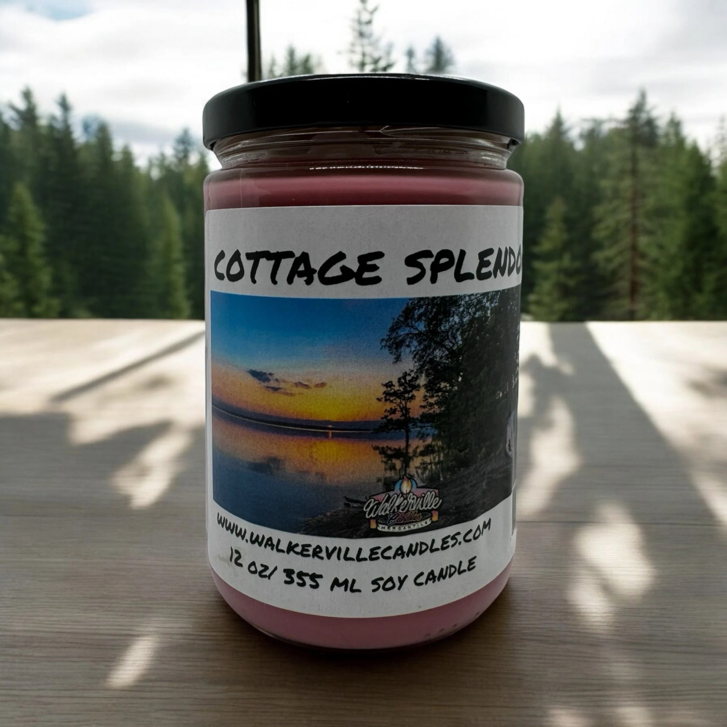 Cottage Splendor 100% Coconut Soy Eco-friendly 12 oz Candle Wood Wick